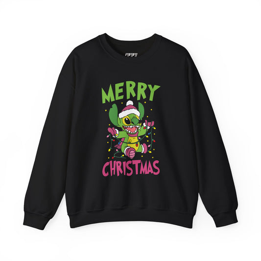 Stinch Merry Christmas Sweatshirt – Funny Holiday Alien Unisex Heavy Blend Crewneck