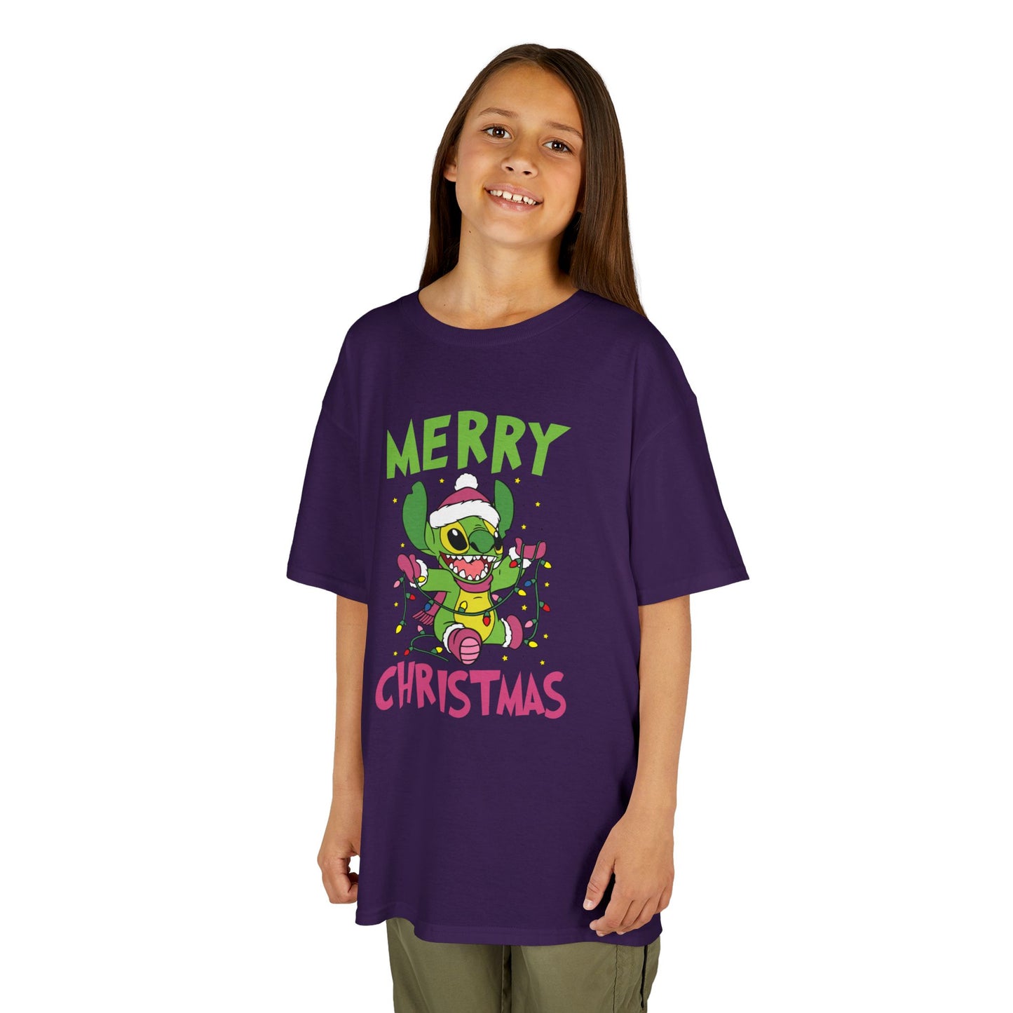 Stinch Merry Christmas Kids T-Shirt – Funny Holiday Alien Heavy Cotton Tee