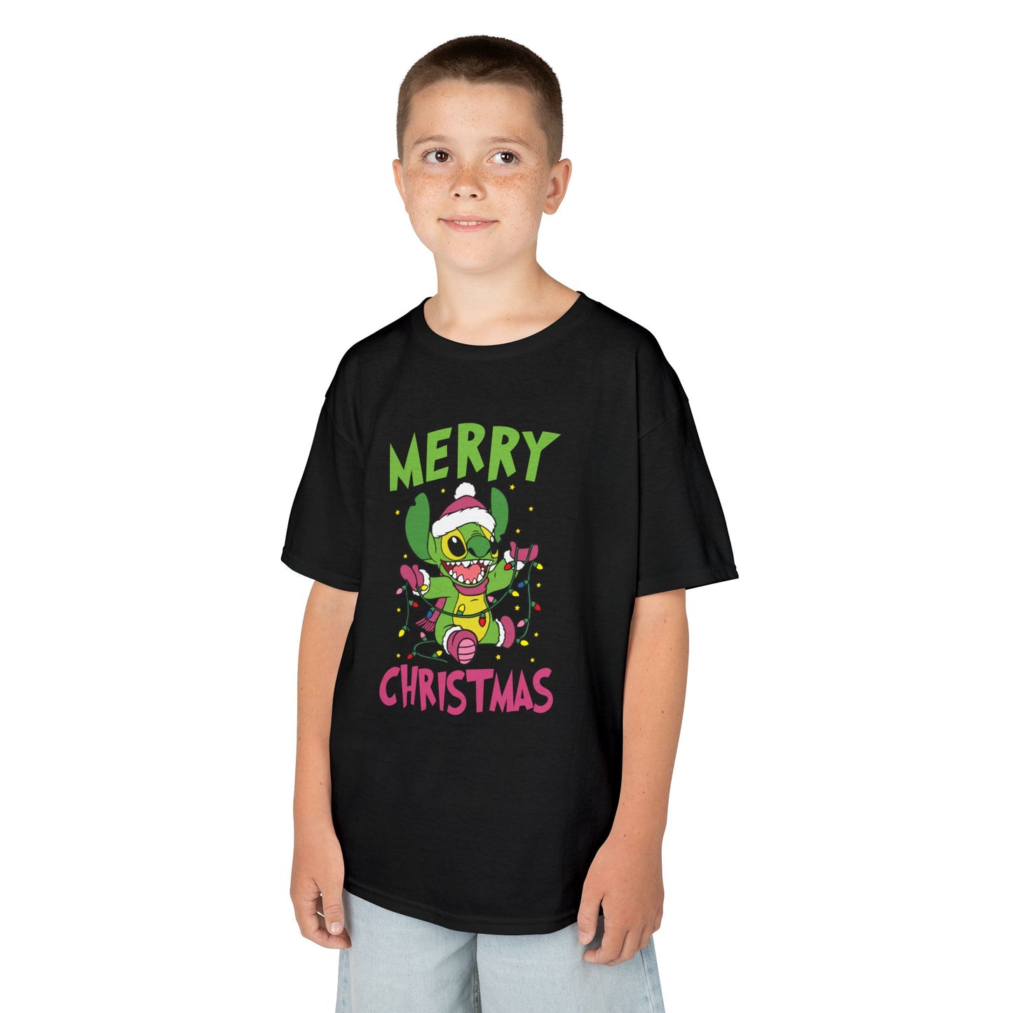 Stinch Merry Christmas Kids T-Shirt – Funny Holiday Alien Heavy Cotton Tee