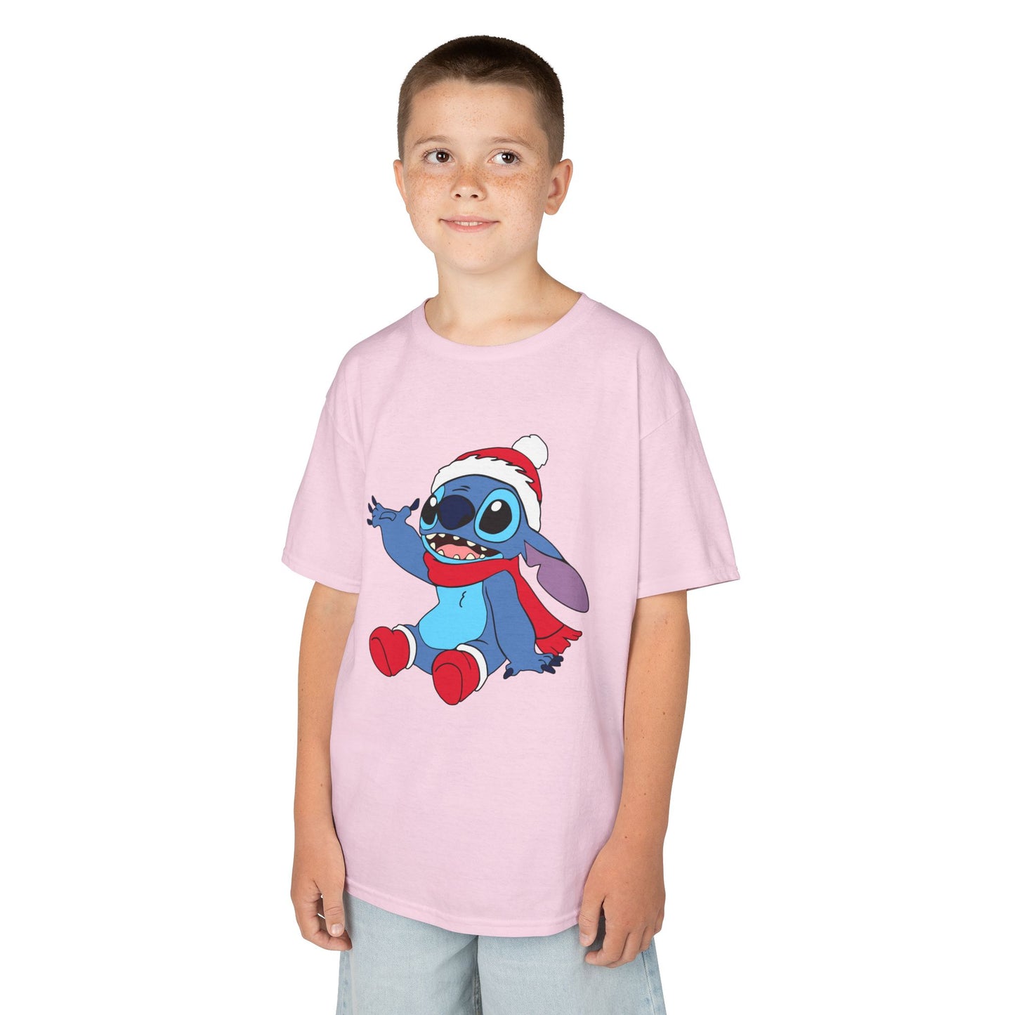 Jolly Alien Kids Christmas T-Shirt – Cute Blue Alien Holiday Tee for Kids