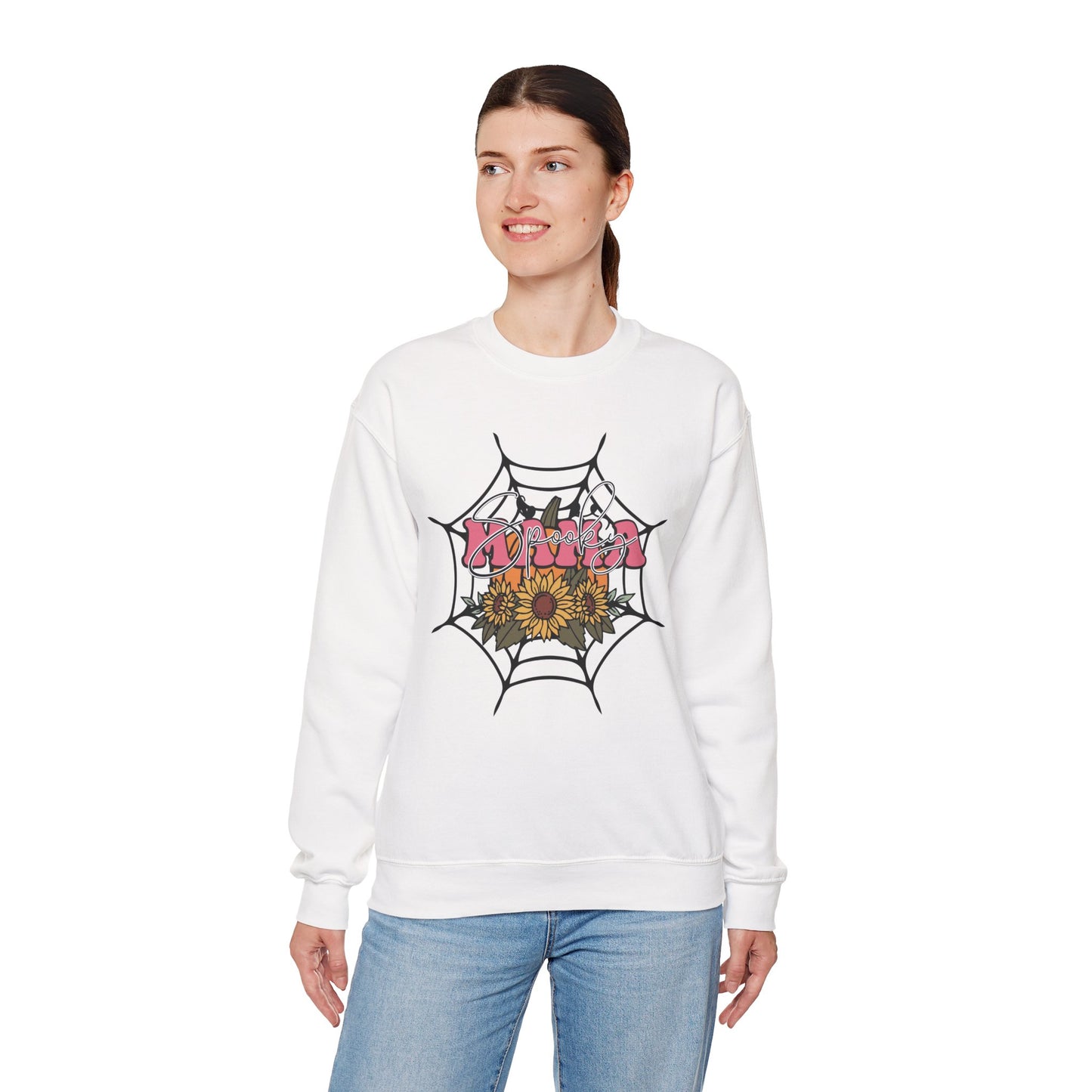 Mama Spooky Women's Heavy Blend Crewneck Sweatshirt