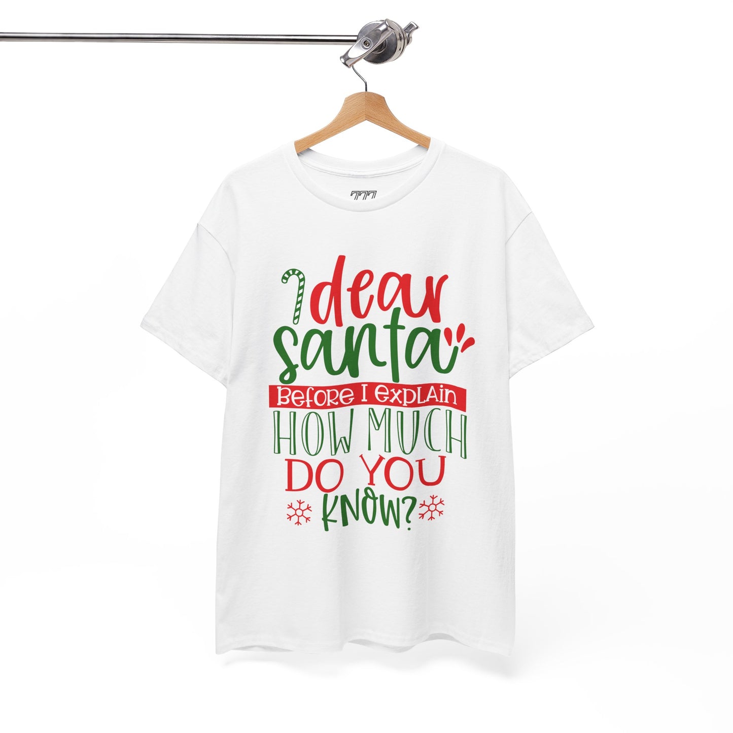 Dear Santa, Before I Explain How Much Do You Know? Unisex Heavy Cotton T-Shirt