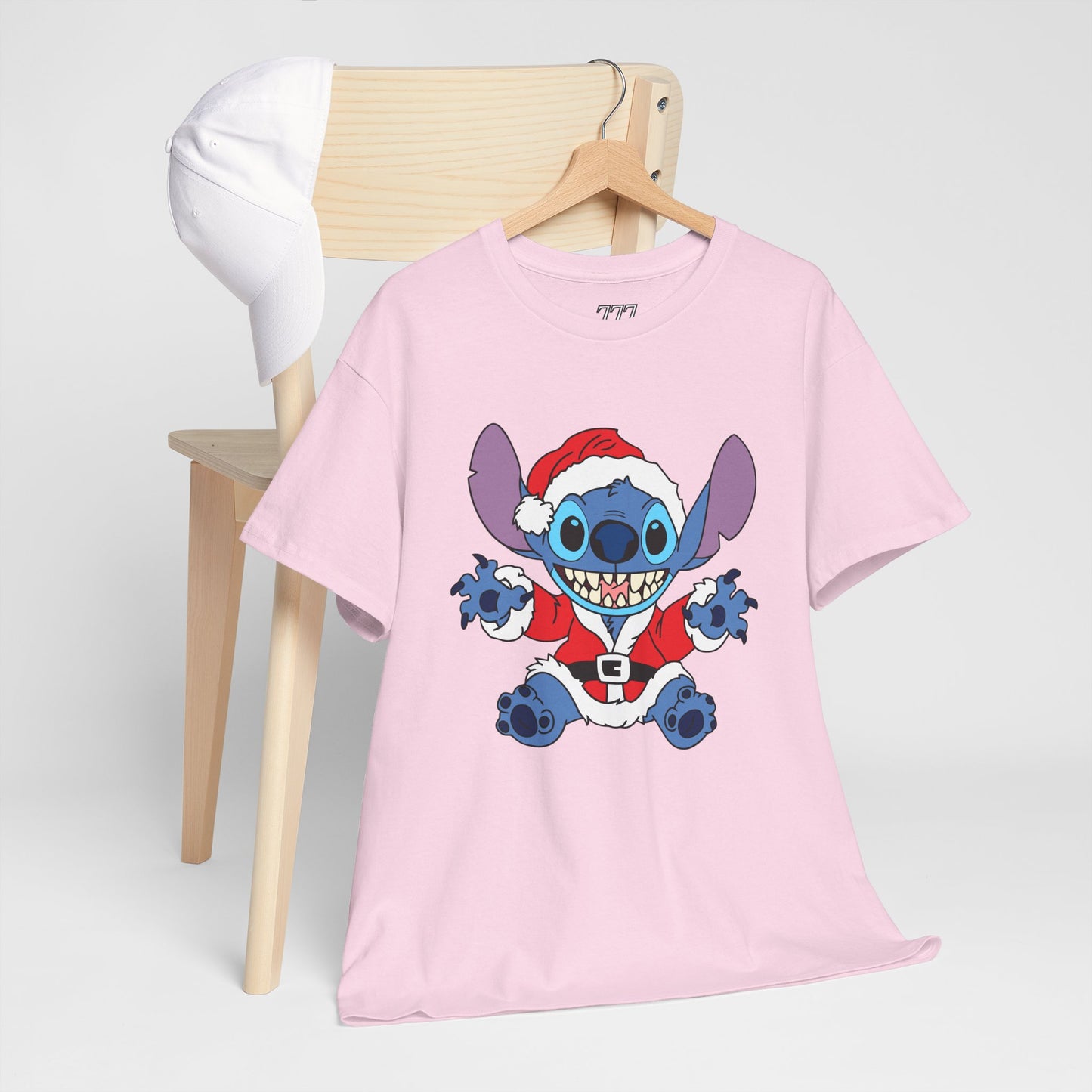Alien Santa Christmas T-Shirt – Cute Blue Alien Holiday Graphic Tee (Unisex)