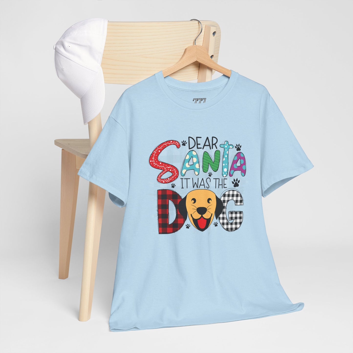 Dear Santa It Was The Dog Christmas T-Shirt – Funny Holiday Dog Lover Tee (Unisex)