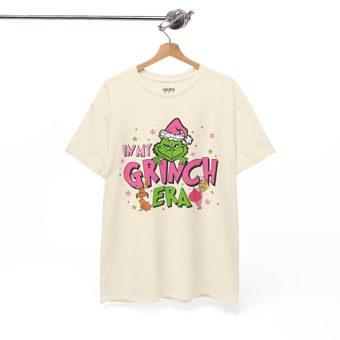In My Grinch Era Funny Christmas Grinch-Inspired Holiday Tee – Pink Santa Festive Unisex Heavy Cotton T-Shirt