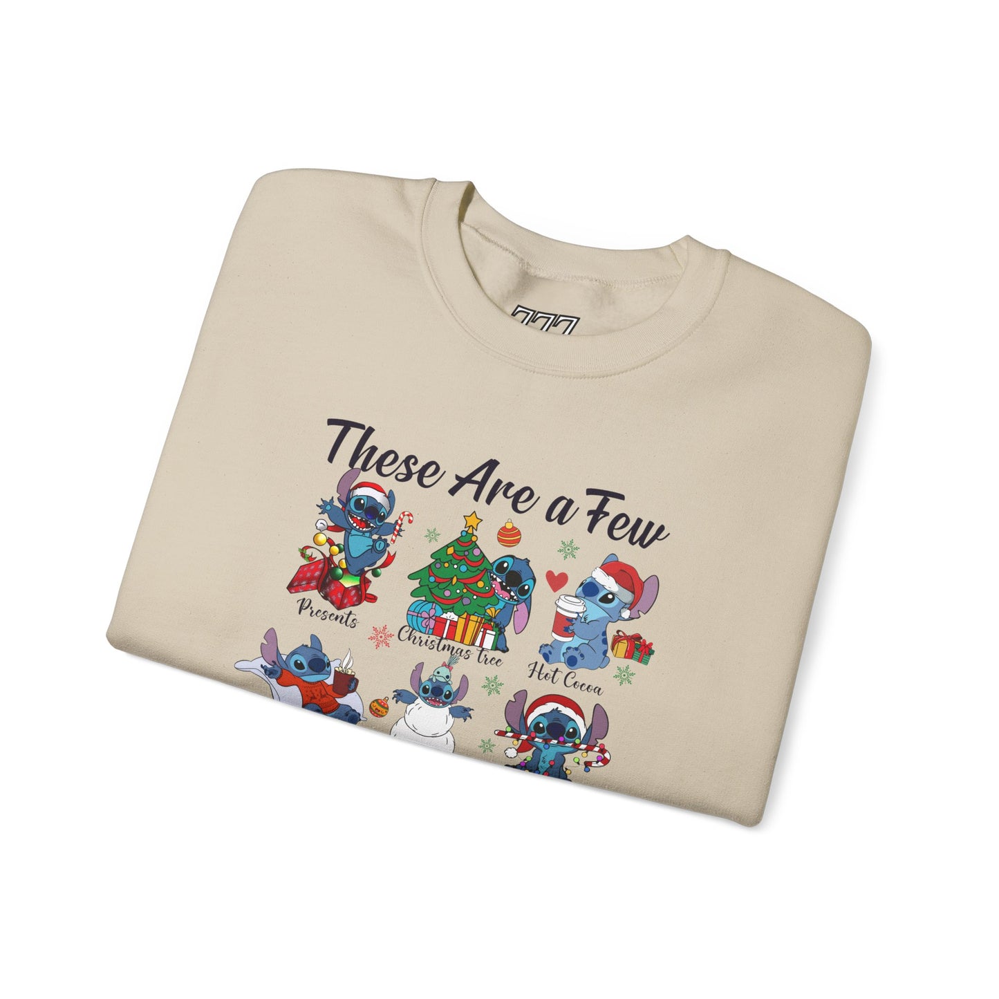 These Are a Few of My Favorite Things Christmas Characters Holiday Sweatshirt – Cute Festive Unisex Heavy Blend Crewneck