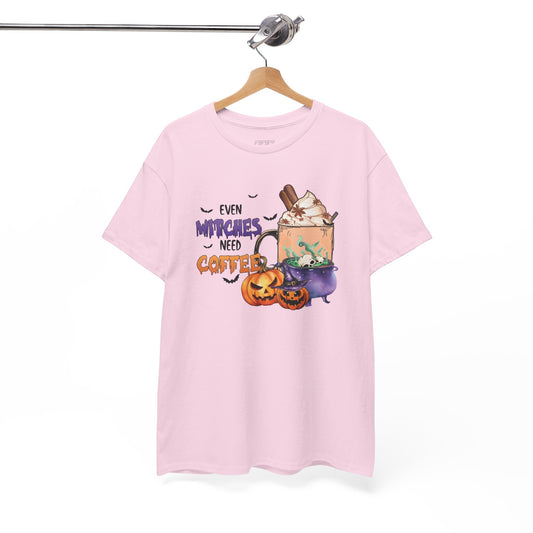 Even Witches Need Coffee Women's Heavy Cotton T-Shirt