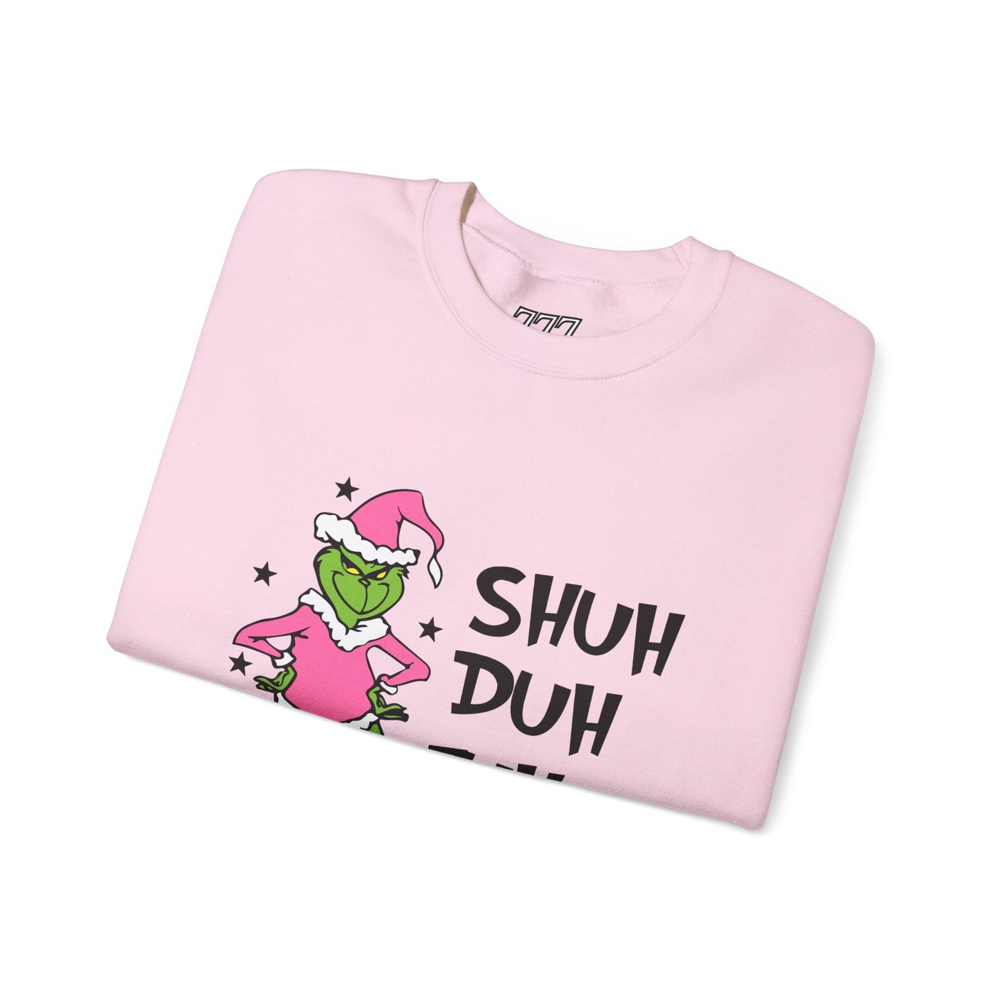 SHUH DUH FUH CUP Funny Christmas Grinch-Inspired Holiday Sweatshirt – Sarcastic Festive Unisex Heavy Blend Crewneck
