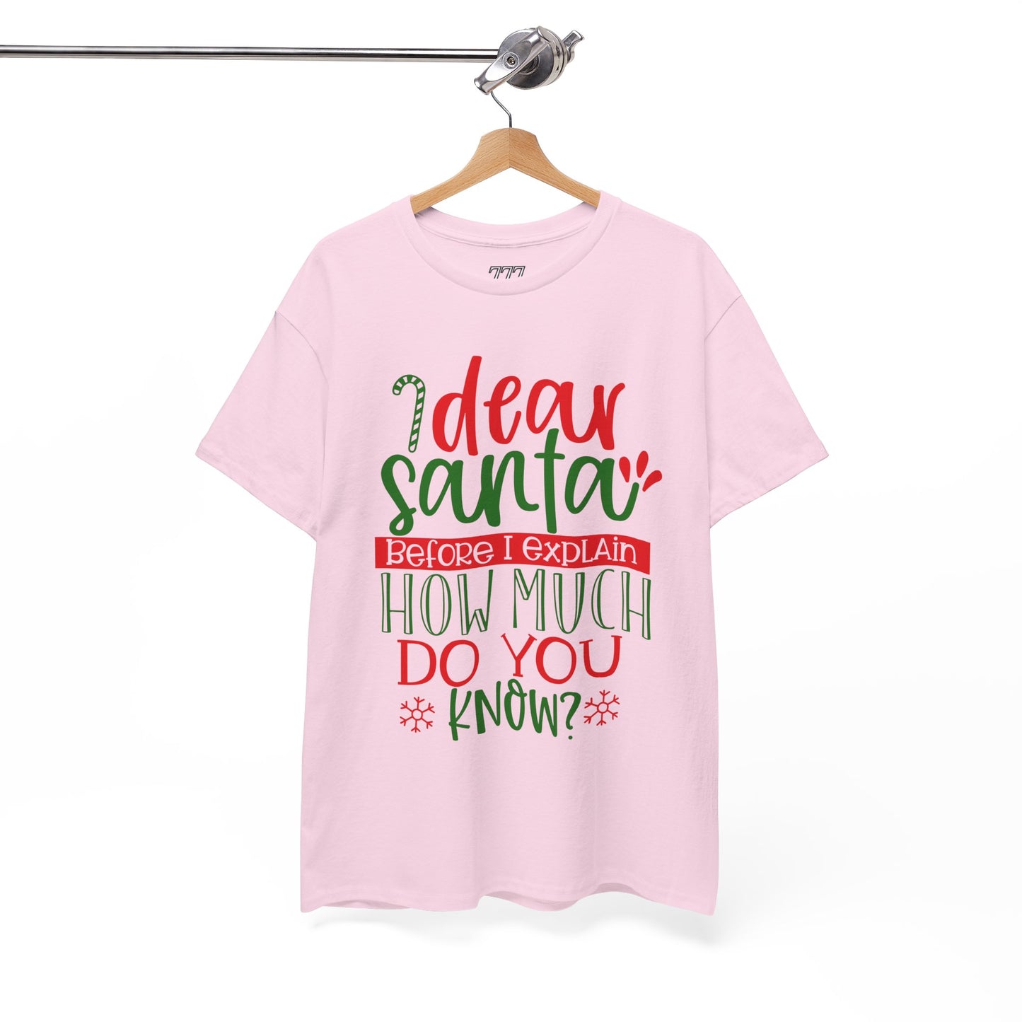 Dear Santa, Before I Explain How Much Do You Know? Unisex Heavy Cotton T-Shirt