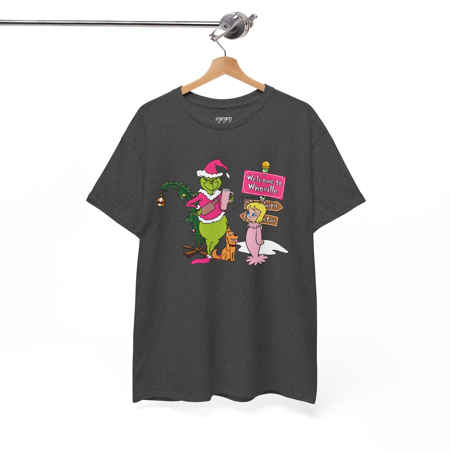 Welcome to Merryville Christmas T-Shirt – Cute Green Christmas Creature Holiday Tee (Unisex)