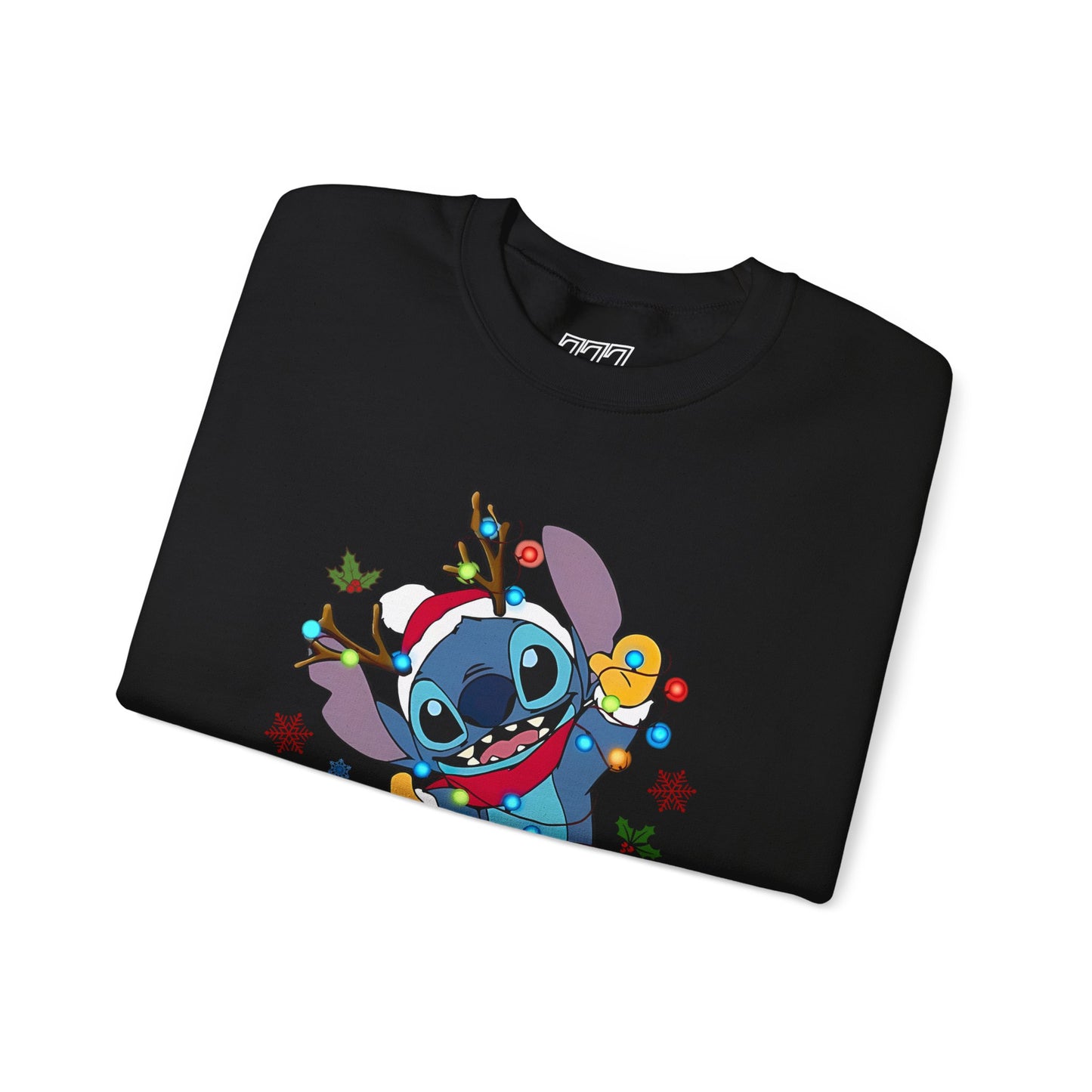Festive Blue Alien Christmas Lights Unisex Heavy Blend Crewneck Sweatshirt – Cute Holiday Sweater