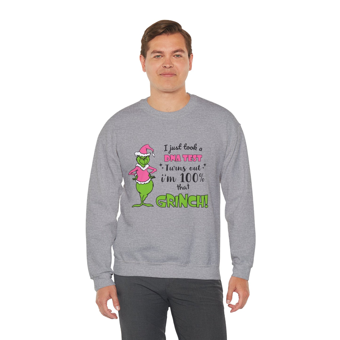 I Just Took a DNA Test Turns Out I'm 100% That Grinch Unisex Heavy Blend Crewneck Sweatshirt