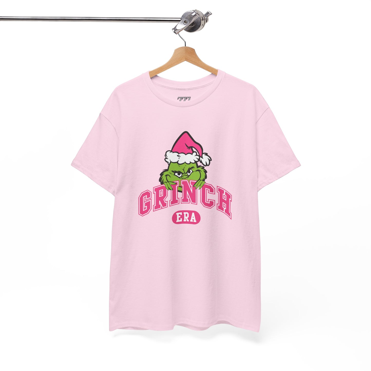 Grinch Era Christmas T-Shirt – Cute Pink Santa Grinch Graphic Tee (Unisex)