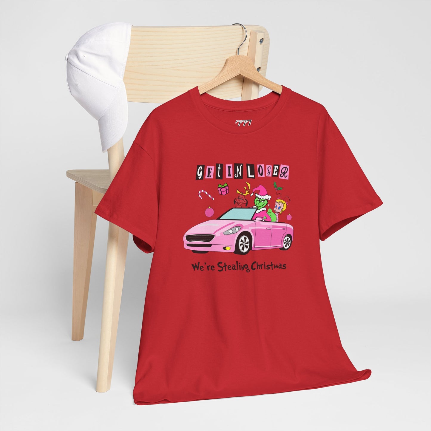 Get In Loser We’re Stealing Christmas T-Shirt – Funny Green Holiday Creature Tee (Unisex)