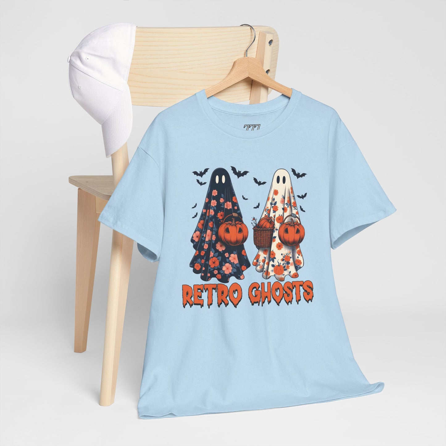 Retro Ghosts Unisex Heavy Cotton T-Shirt