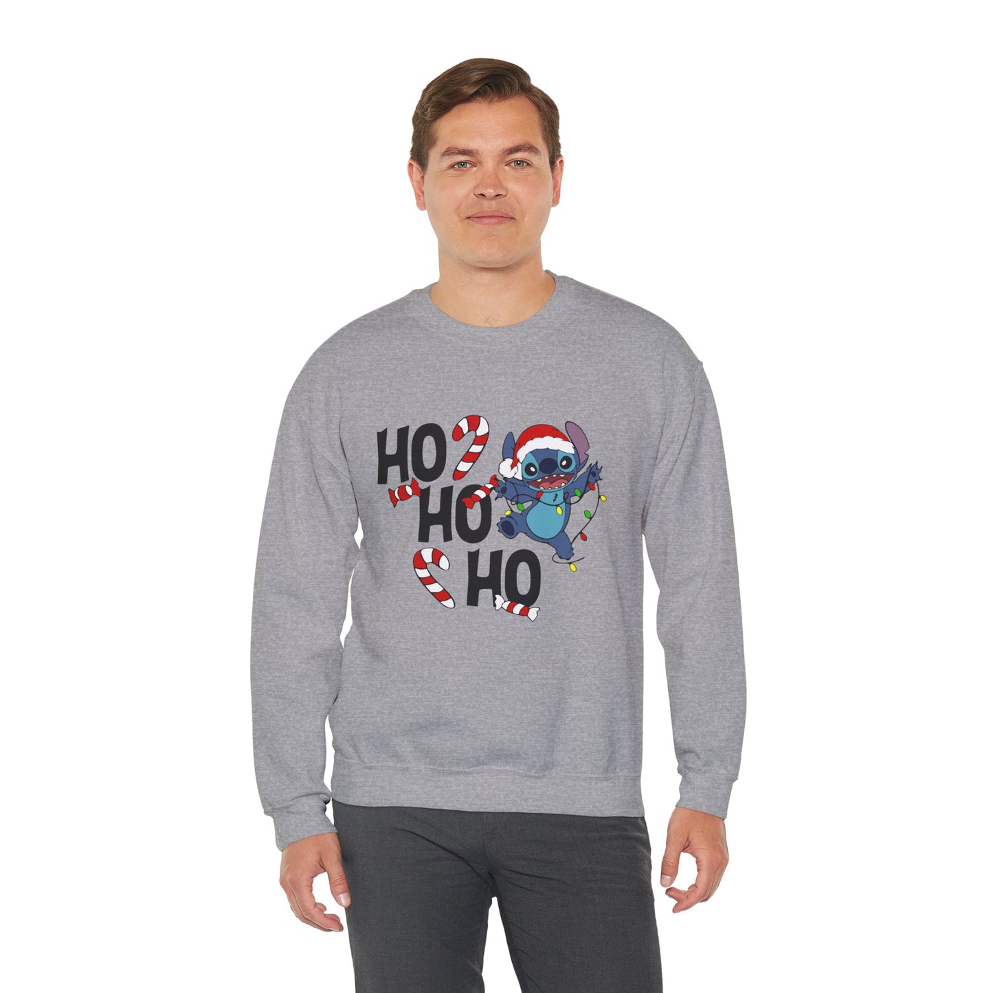 Ho Ho Ho Christmas Alien Sweatshirt – Unisex Heavy Blend Holiday Crewneck