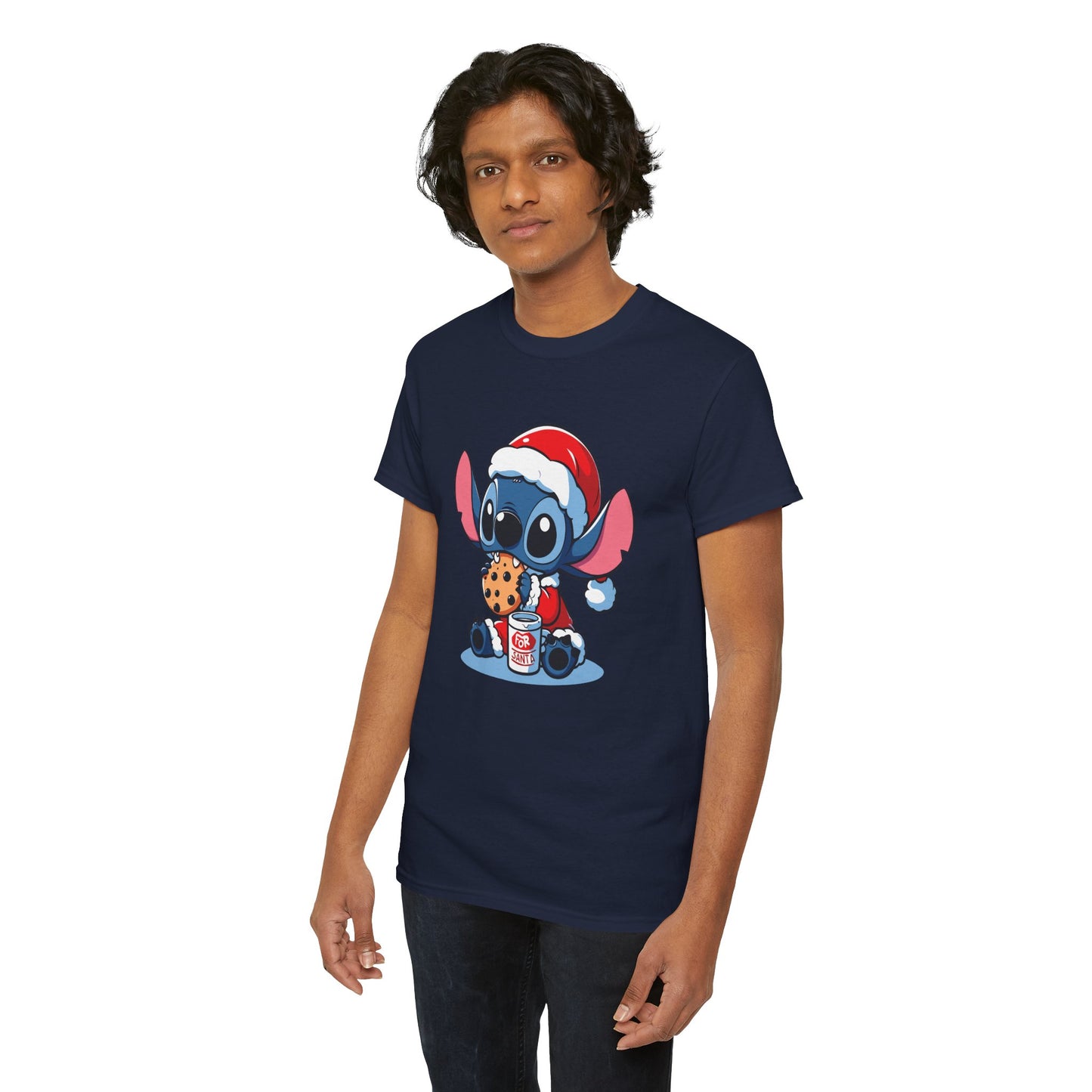 Saint Stitch Christmas T-Shirt – Cute Holiday Alien Unisex Heavy Cotton Tee