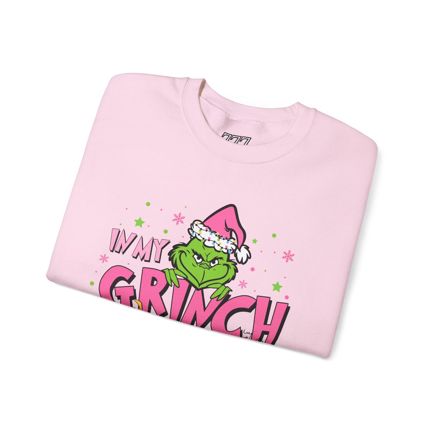 In My Grinch Era Funny Christmas Grinch-Inspired Holiday Sweatshirt – Pink Santa Festive Unisex Heavy Blend Crewneck