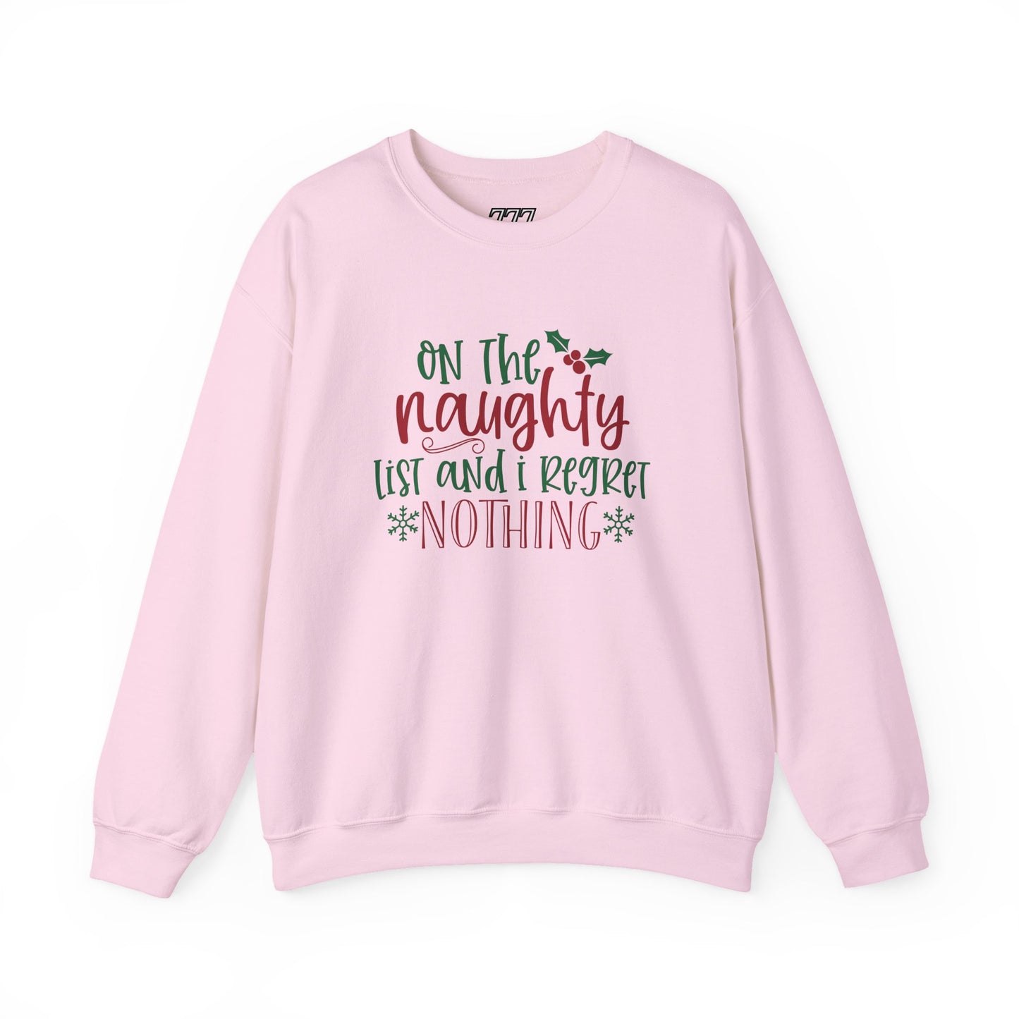 On The Naughty List And I Regret Nothing Unisex Heavy Blend Crewneck Sweatshirt