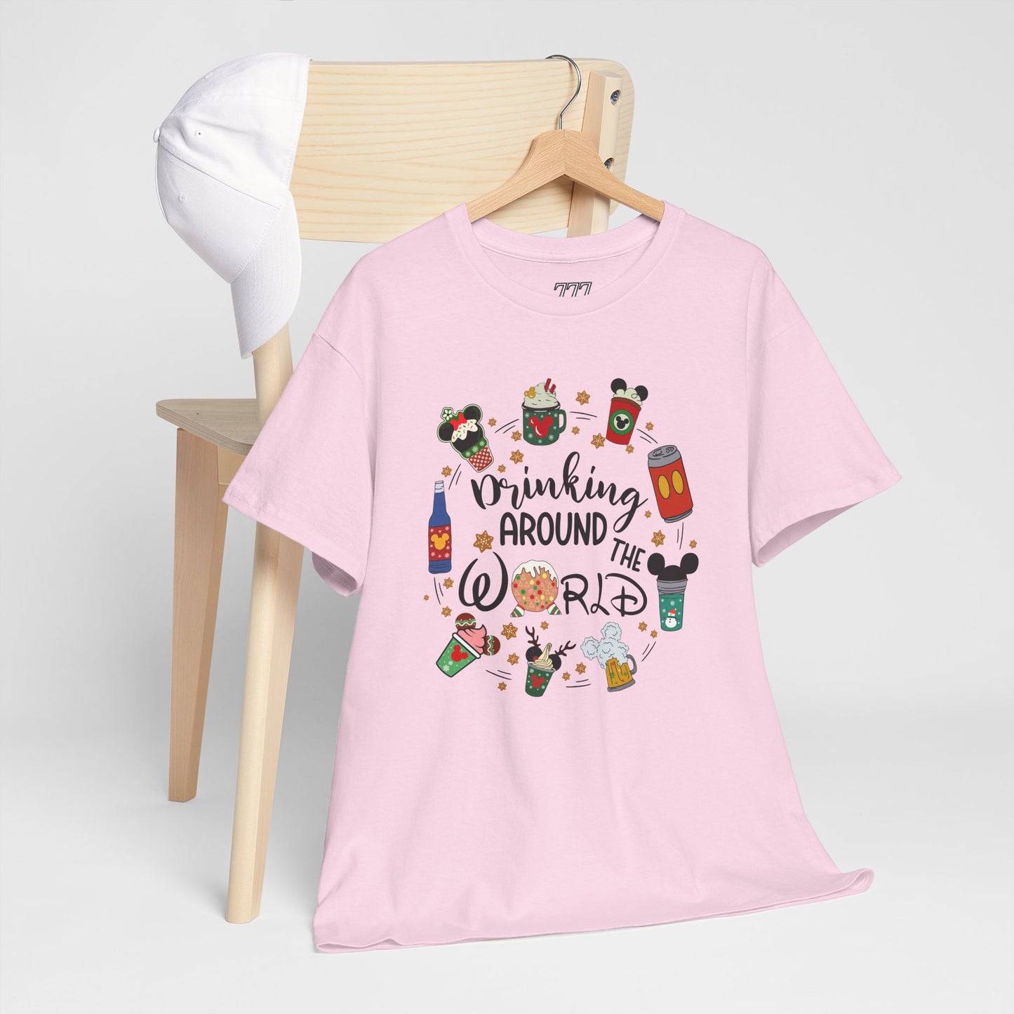 Drinking Around the World T-Shirt – Fun Holiday Travel & Cocktail Tee (Unisex)