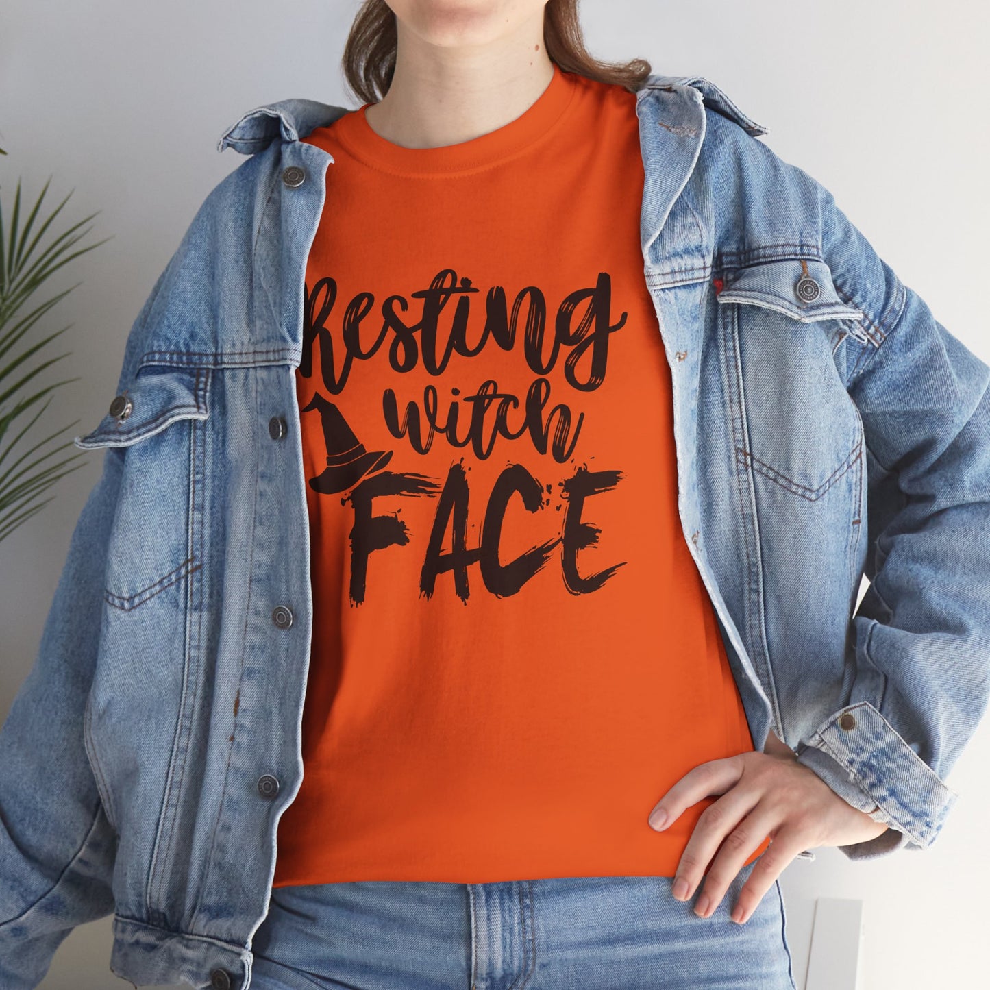 Resting Witch Face Unisex Heavy Cotton T-Shirt