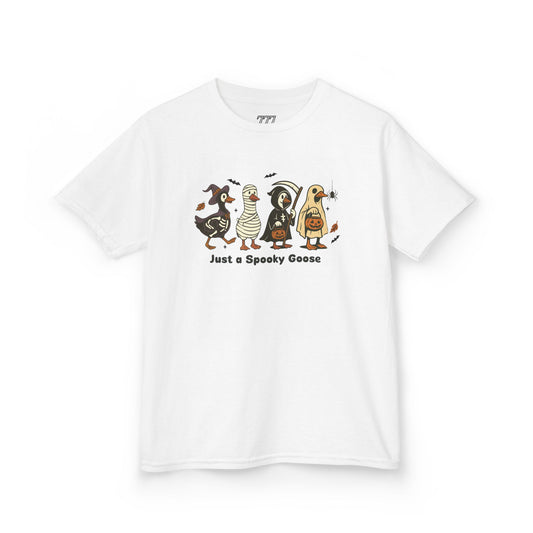 Just A Spooky Goose Kids Heavy Cotton T-Shirt