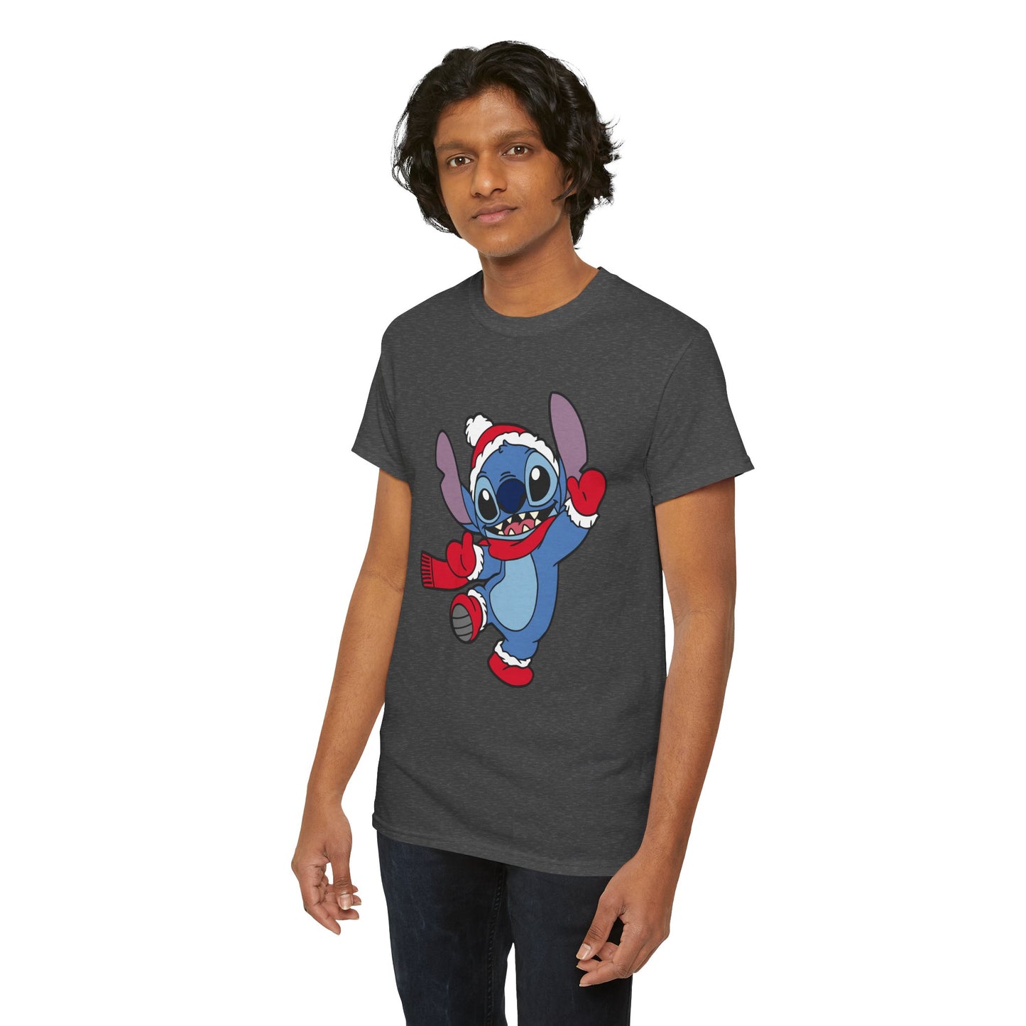 Festive Alien Christmas T-Shirt – Cute Blue Alien Holiday Graphic Tee (Unisex)
