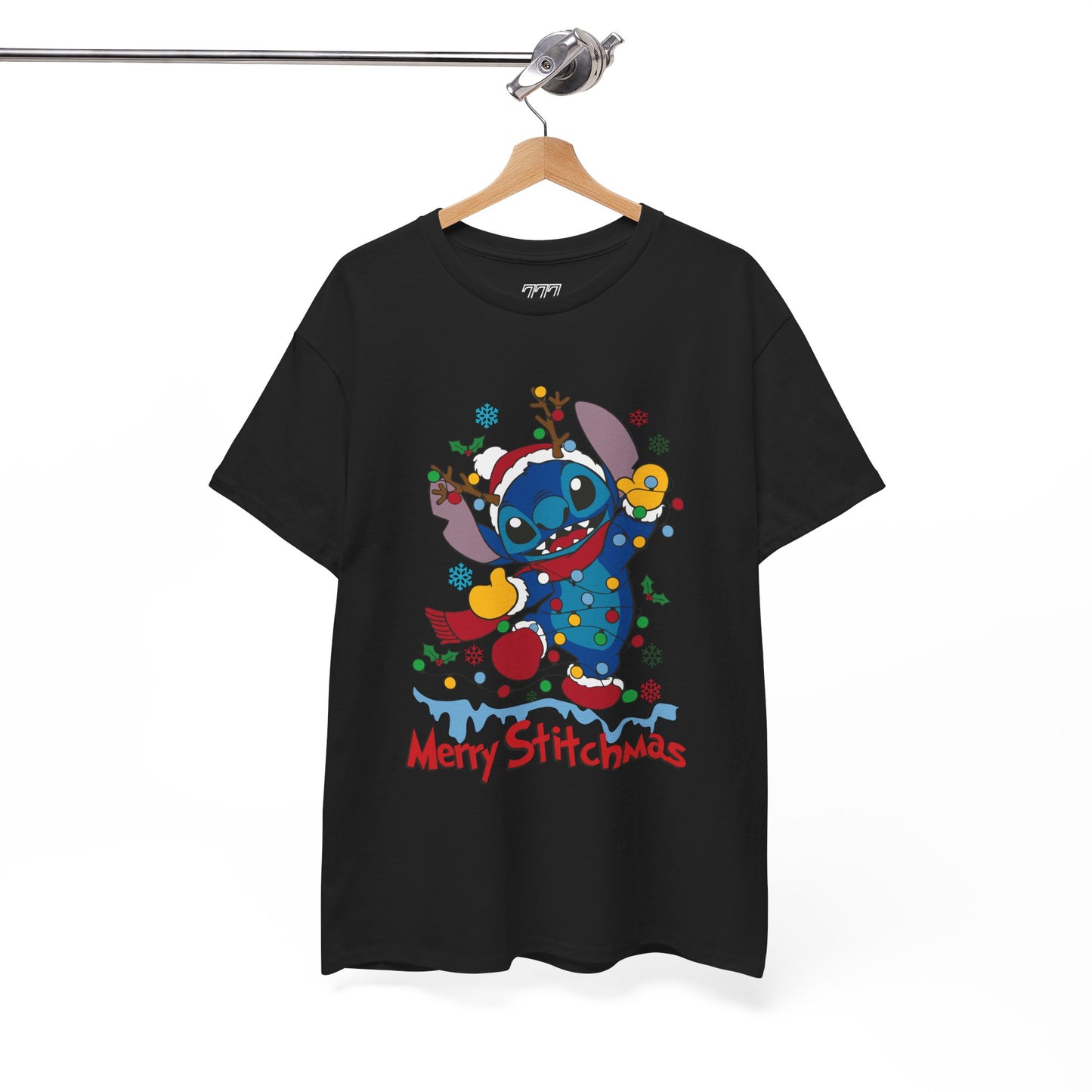 Merry Stitchmas T-Shirt – Cute Holiday Alien Unisex Heavy Cotton Tee