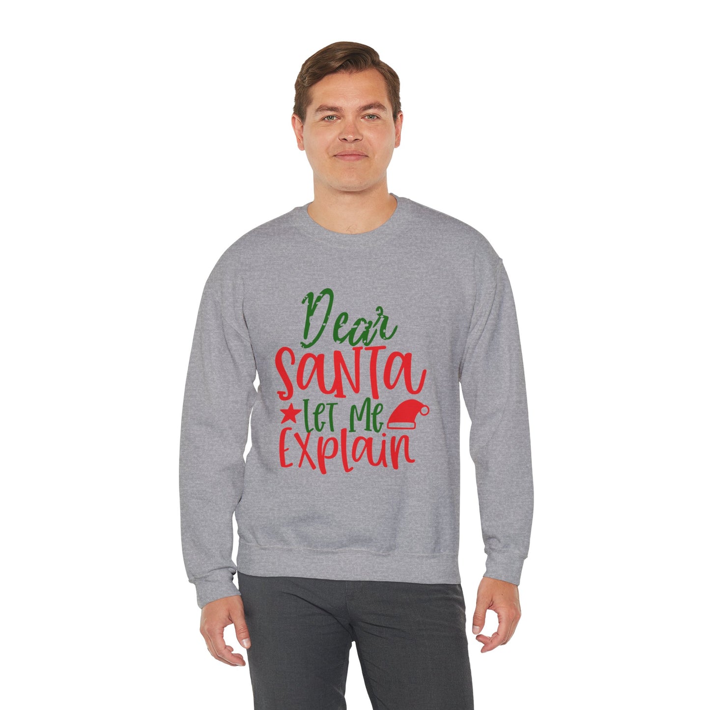 Dear Santa Let Me Explain Sweatshirt – Funny Christmas Unisex Heavy Blend Crewneck