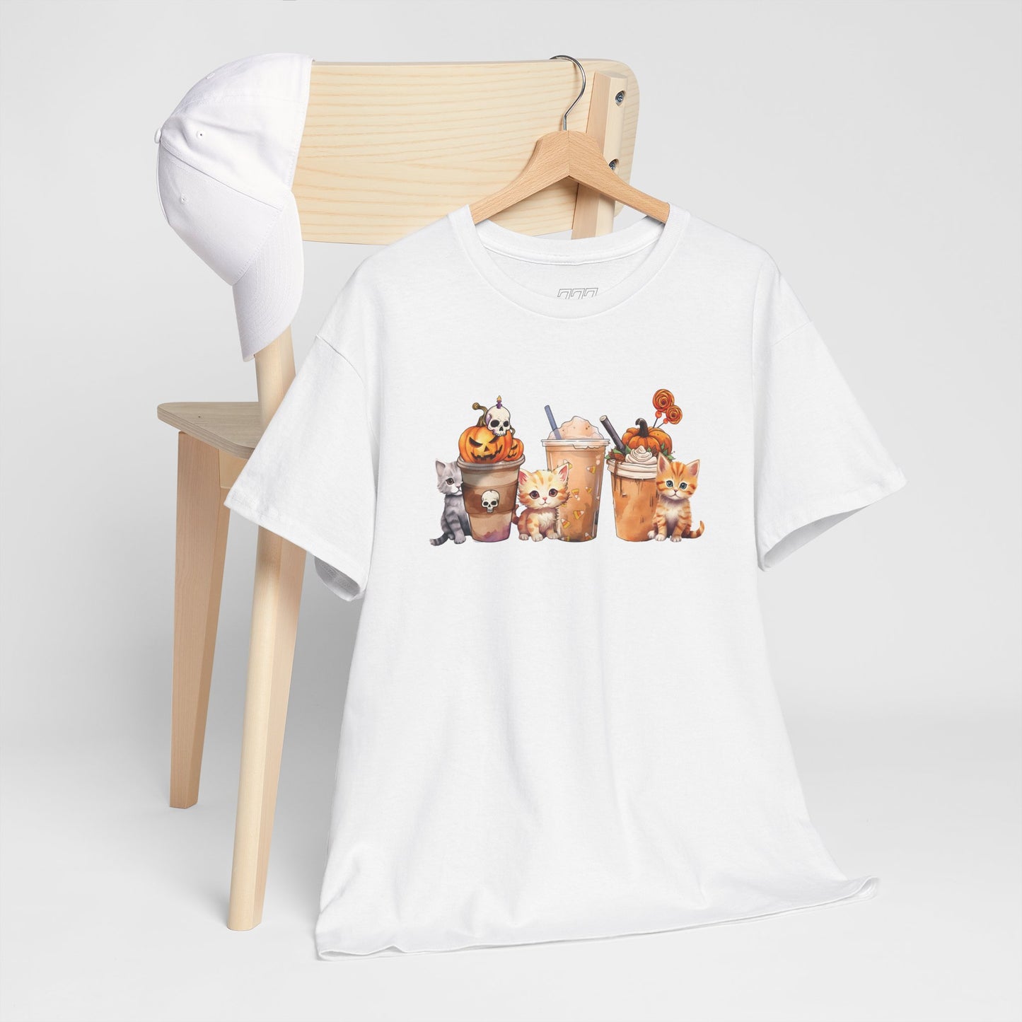 Coffee & Cats Unisex Heavy Cotton T-Shirt