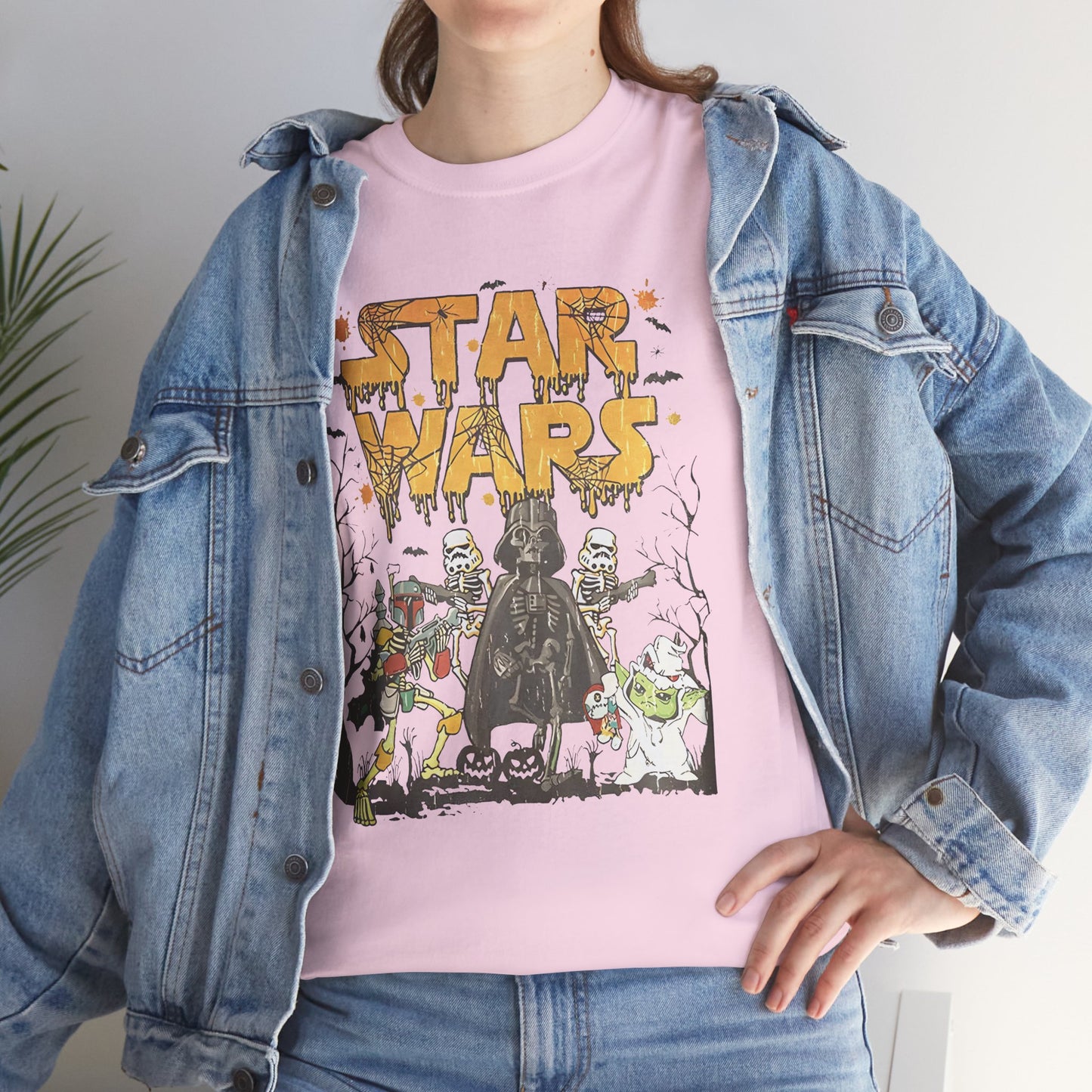 Star Wars Halloween-Themed Unisex Heavy Cotton T-Shirt