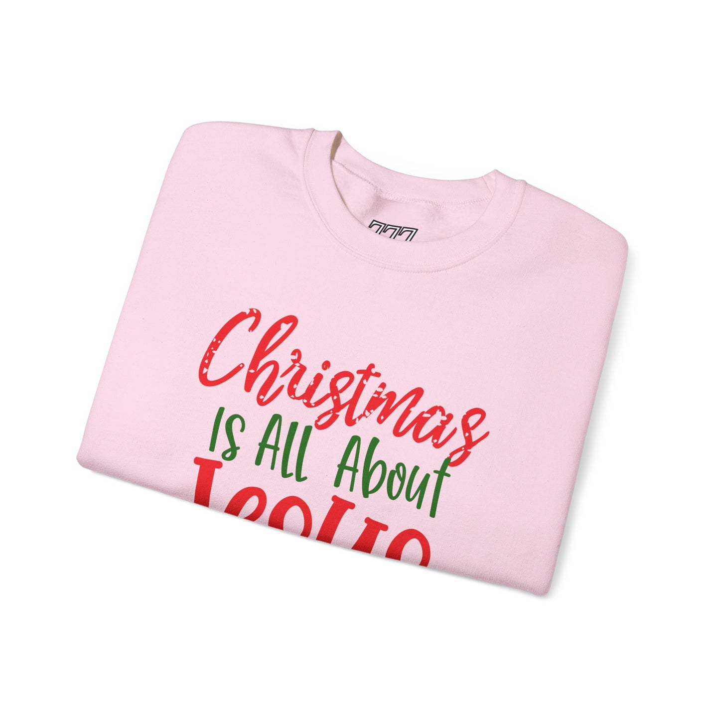Christmas Is All About Jesus Sweatshirt – Christian Holiday Unisex Heavy Blend Crewneck