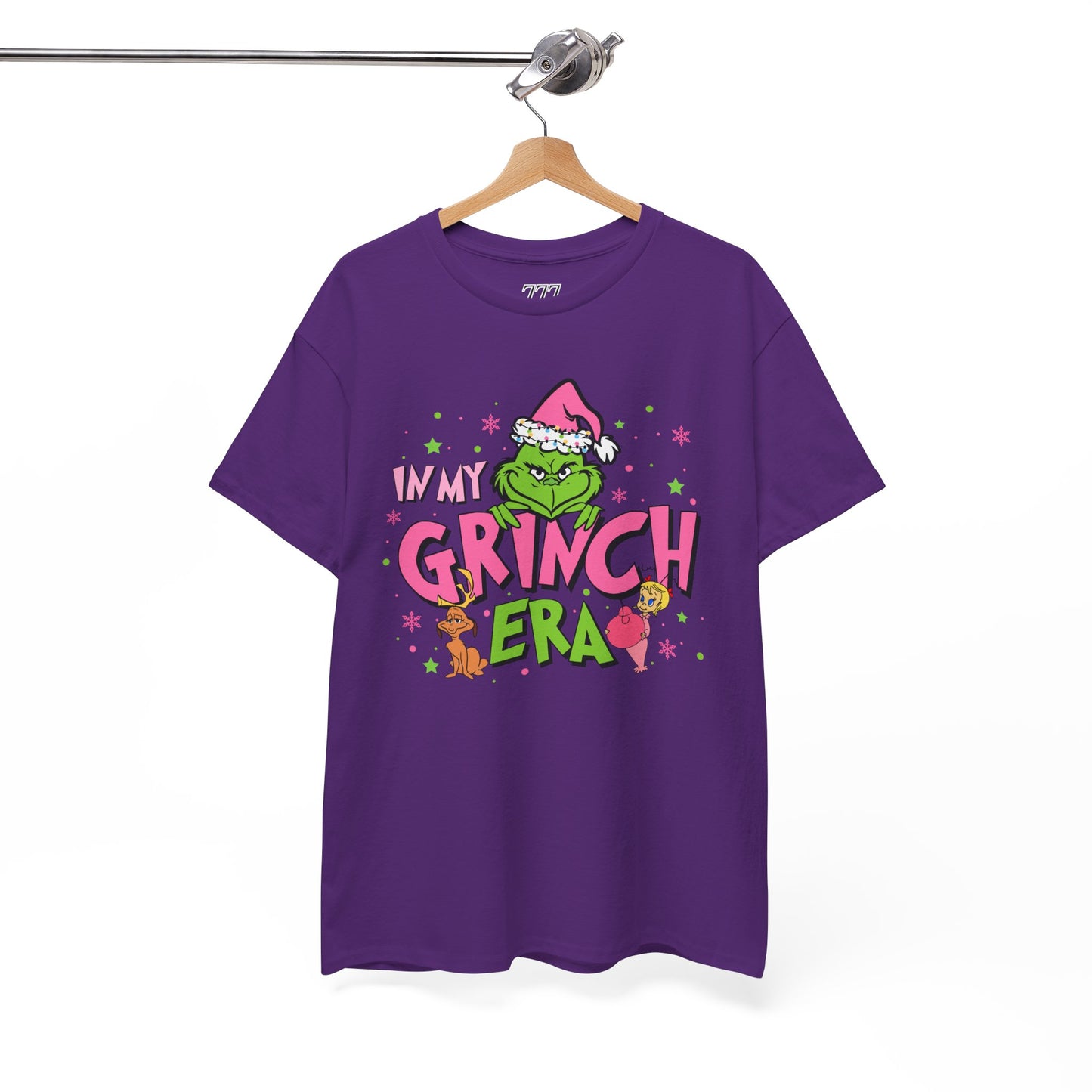 In My Grinch Era Funny Christmas Grinch-Inspired Holiday Tee – Pink Santa Festive Unisex Heavy Cotton T-Shirt