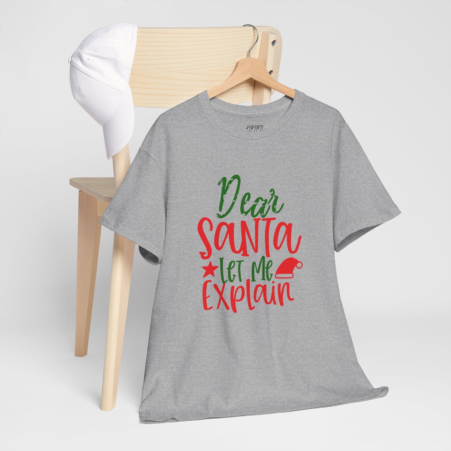 Dear Santa Let Me Explain T-Shirt – Funny Christmas Unisex Heavy Cotton Tee
