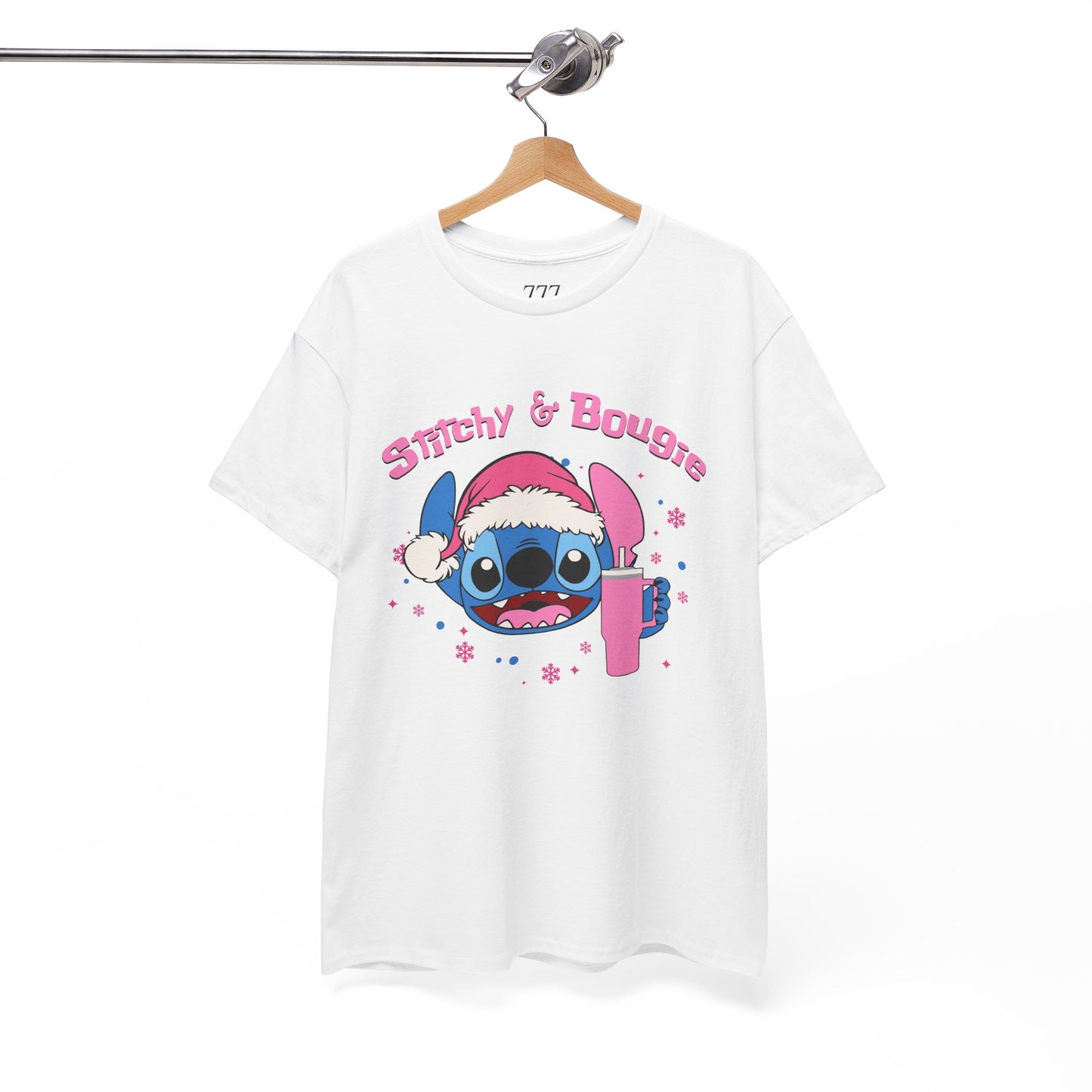 Stitchy & Bougie Christmas T-Shirt – Cute Holiday Women’s Heavy Cotton Tee