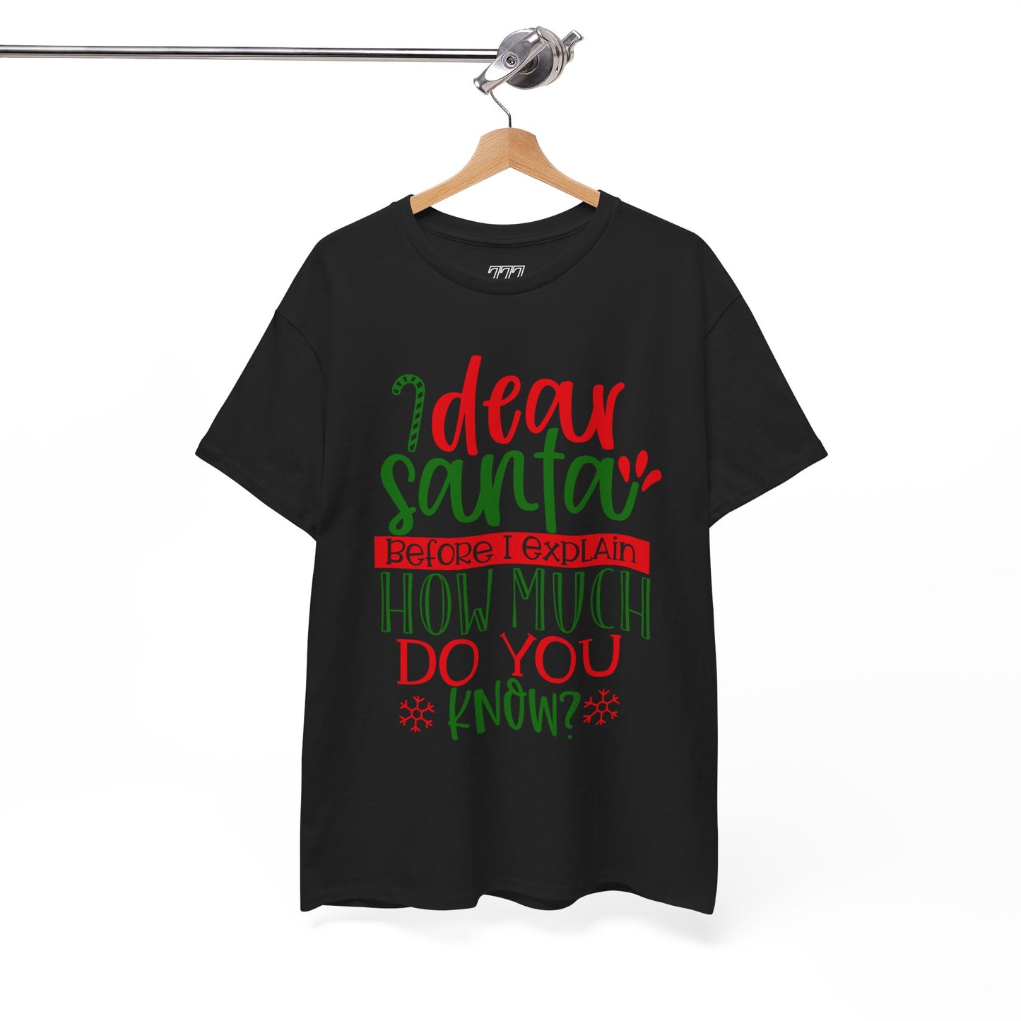 Dear Santa, Before I Explain How Much Do You Know? Unisex Heavy Cotton T-Shirt