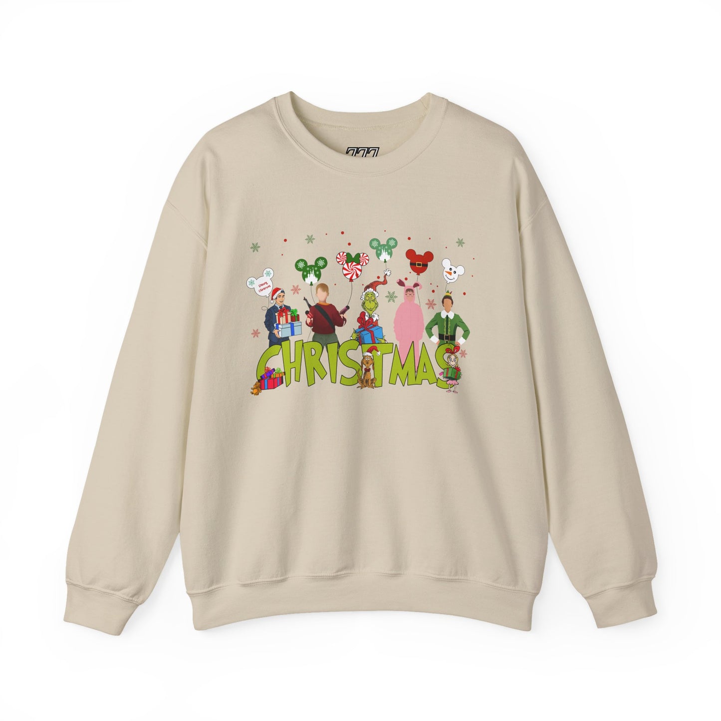 Christmas Character Squad Sweatshirt – Cute Festive Holiday Characters Unisex Heavy Blend Crewneck