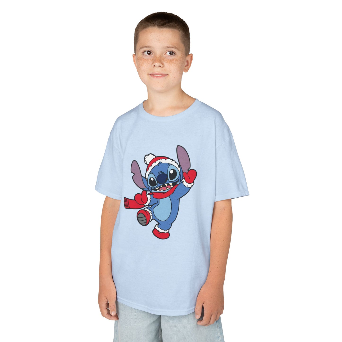 Festive Alien Kids Christmas T-Shirt – Cute Blue Alien Holiday Tee for Kids