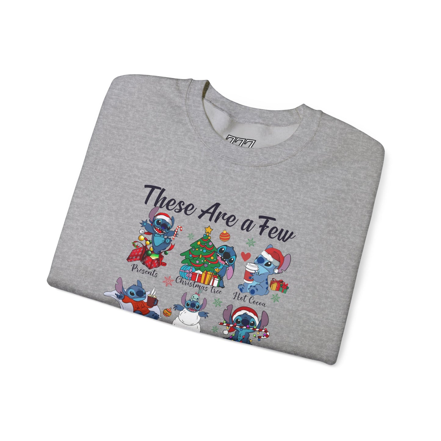 These Are a Few of My Favorite Things Christmas Characters Holiday Sweatshirt – Cute Festive Unisex Heavy Blend Crewneck