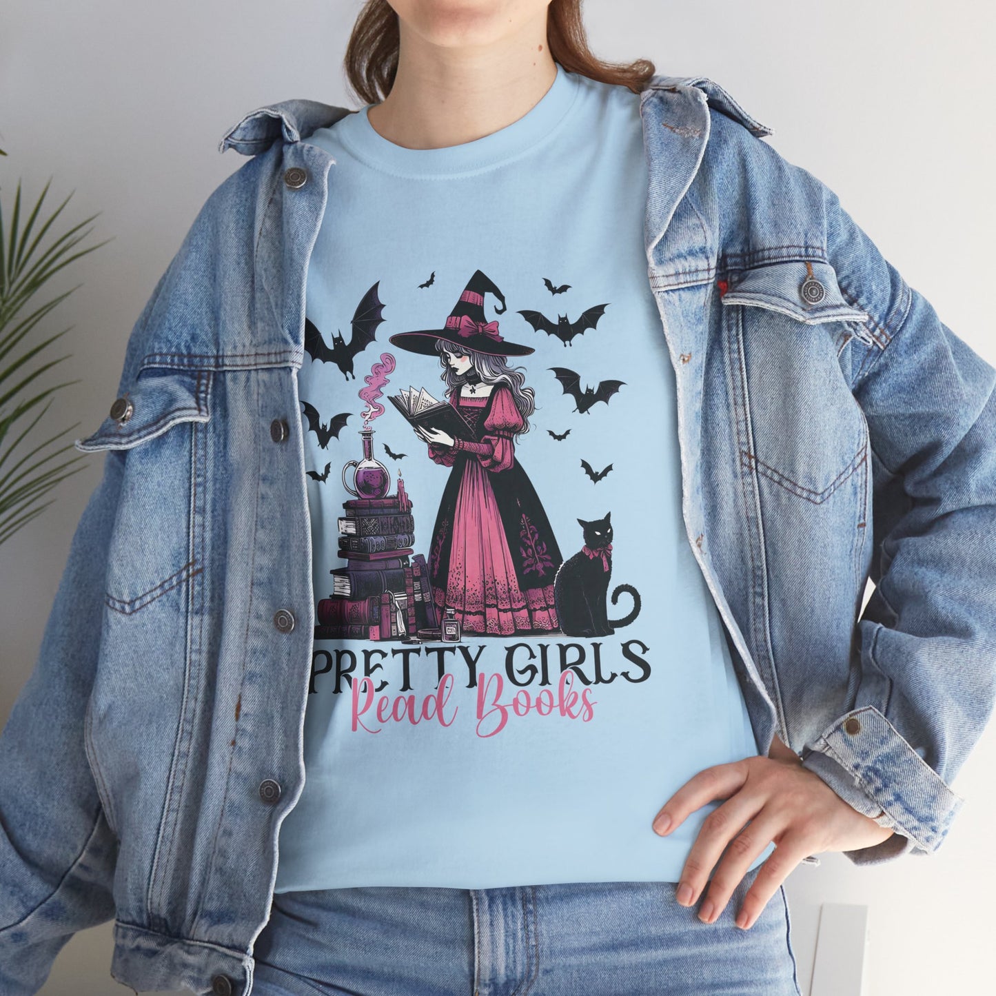 Pretty Girls Read Books Women's Heavy Cotton T-Shirt