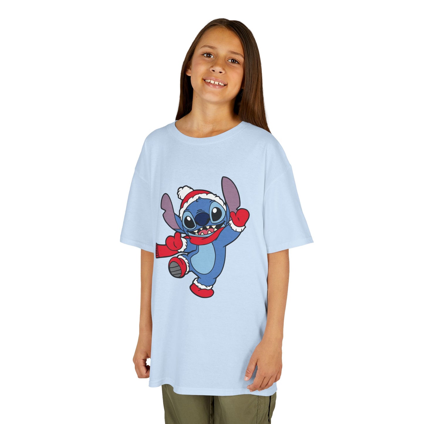 Festive Alien Kids Christmas T-Shirt – Cute Blue Alien Holiday Tee for Kids
