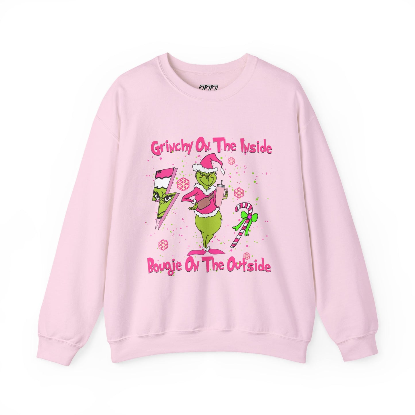 Grinchy On The Inside, Bougie On The Outside Unisex Heavy Blend Crewneck Sweatshirt