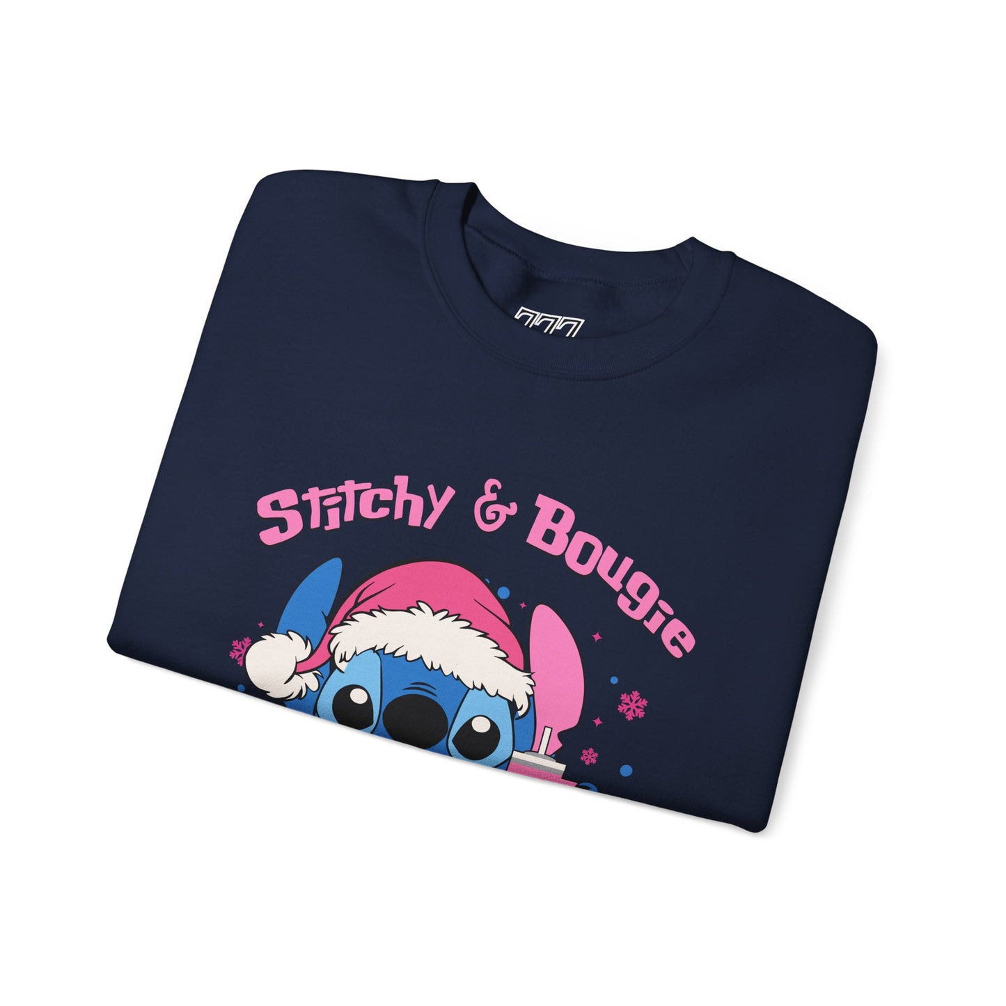 Stitchy & Bougie Christmas Sweatshirt – Cute Holiday Alien Women’s Heavy Blend Crewneck