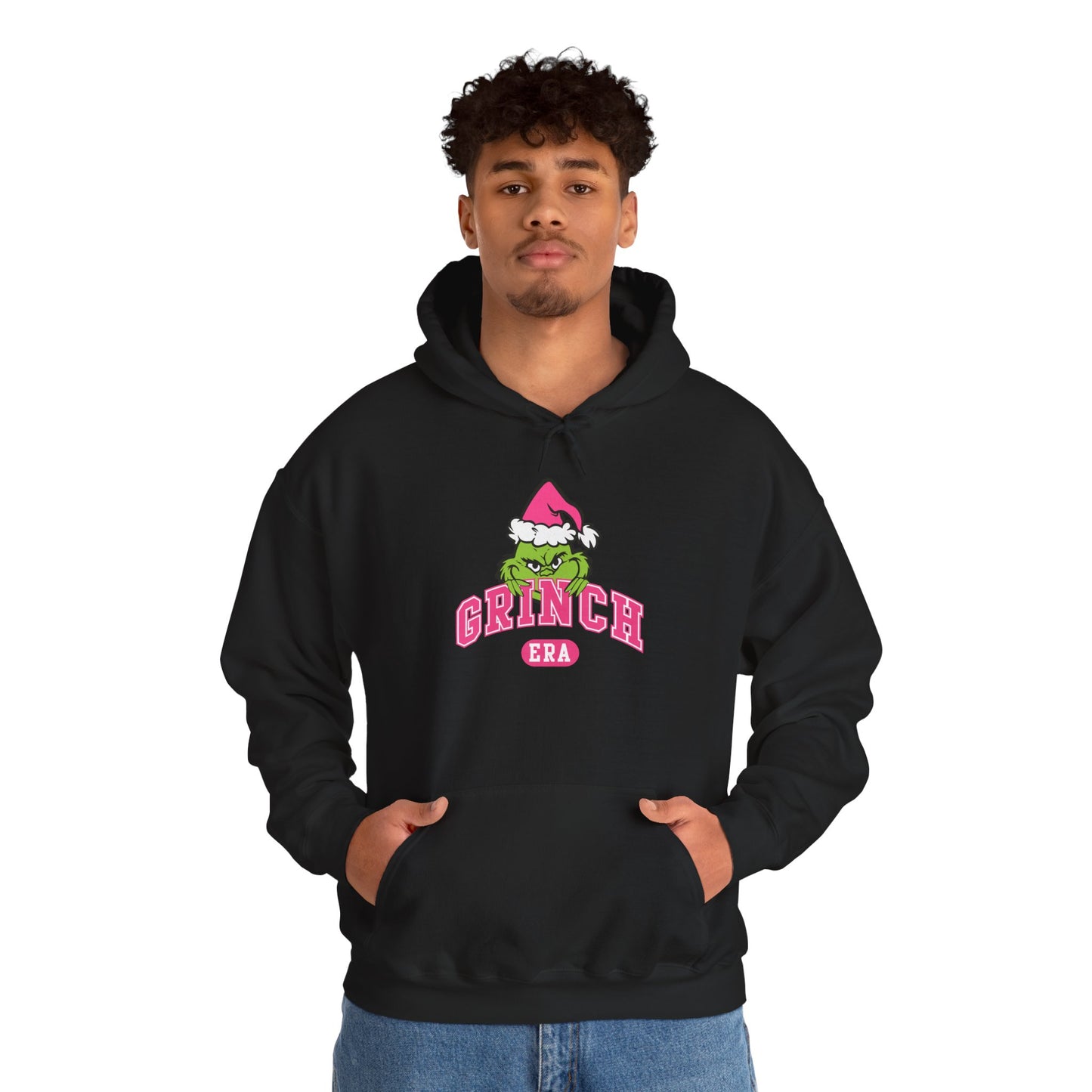 Grinch Era Christmas Hoodie – Cozy Pink Santa Grinch Graphic Hoodie (Unisex)