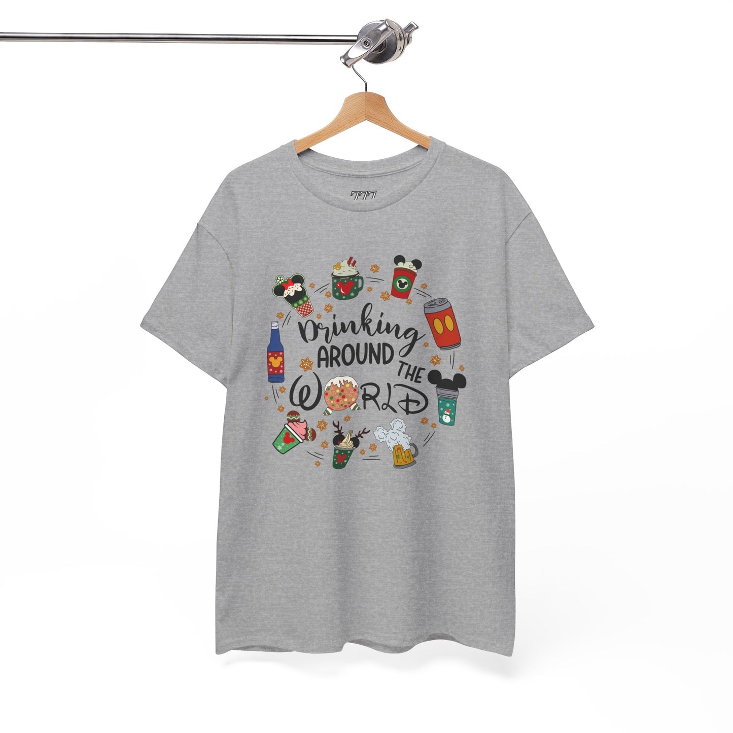 Drinking Around the World T-Shirt – Fun Holiday Travel & Cocktail Tee (Unisex)