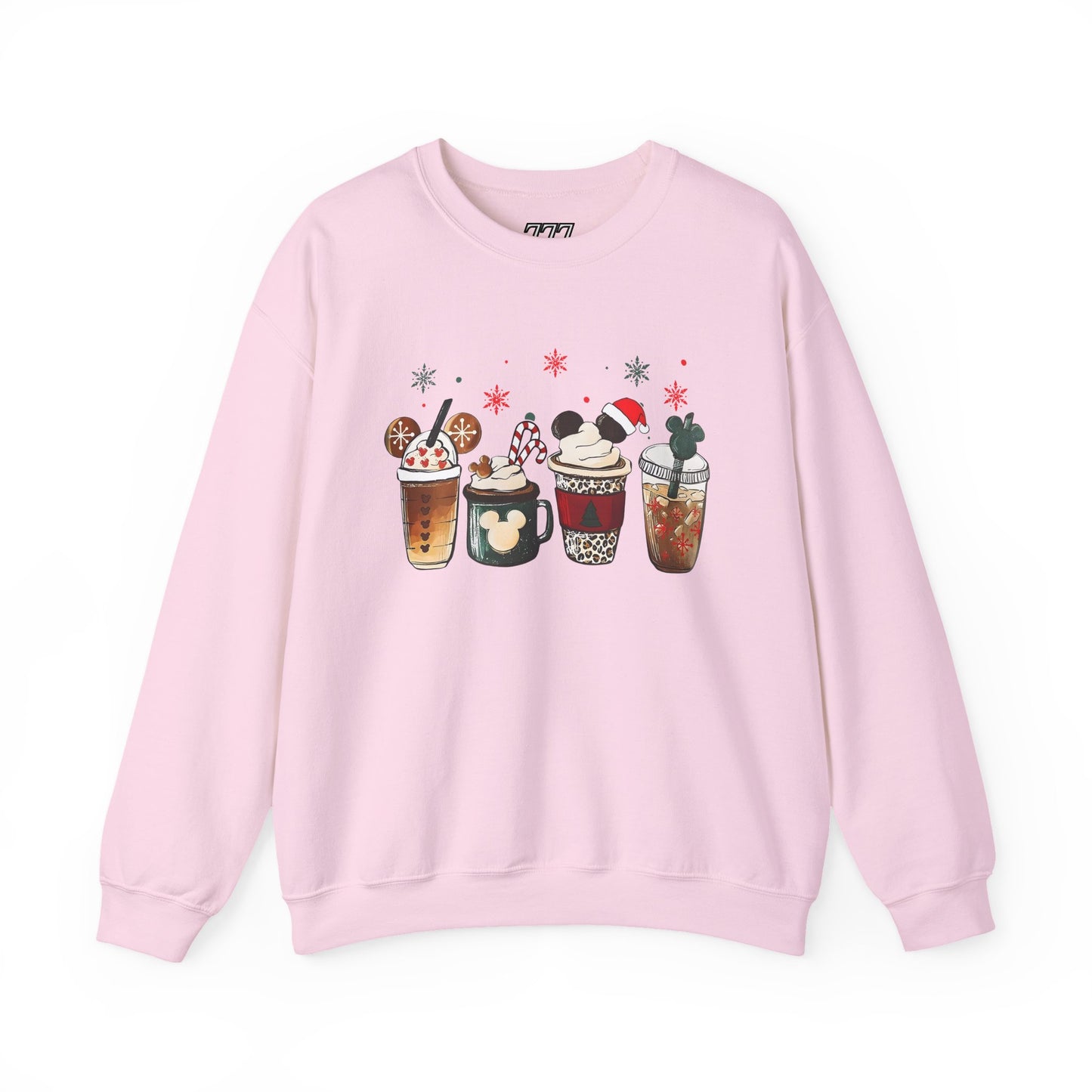 Christmas Coffee Lovers Crewneck – Cute Holiday Drink Art Sweatshirt (Unisex)