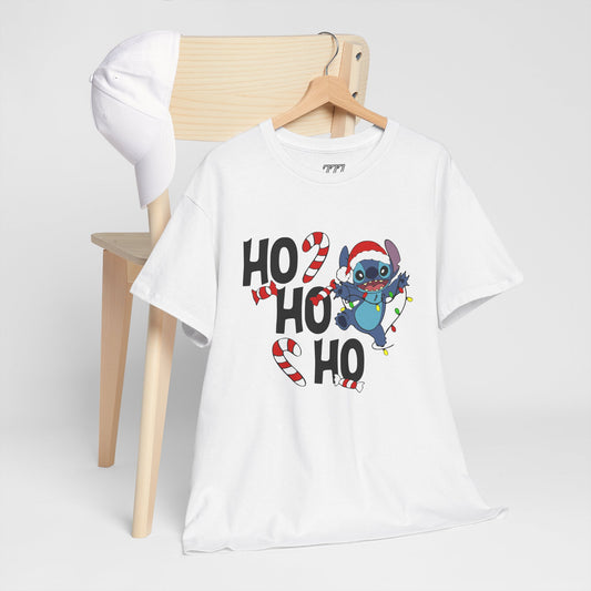 Ho Ho Ho Christmas Alien T-Shirt – Festive Unisex Heavy Cotton Holiday Tee