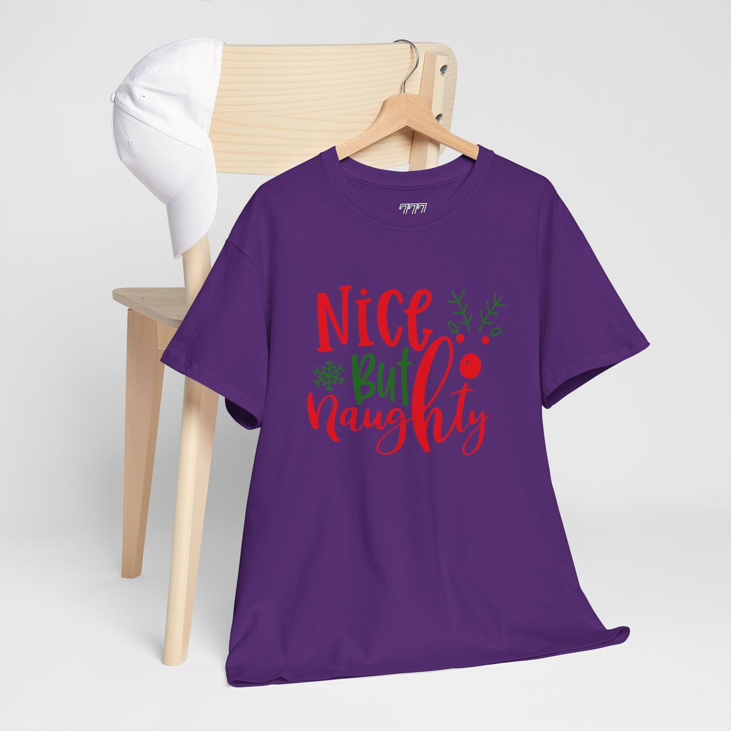 Nice But Naughty T-Shirt – Cute & Sassy Christmas Unisex Heavy Cotton Tee