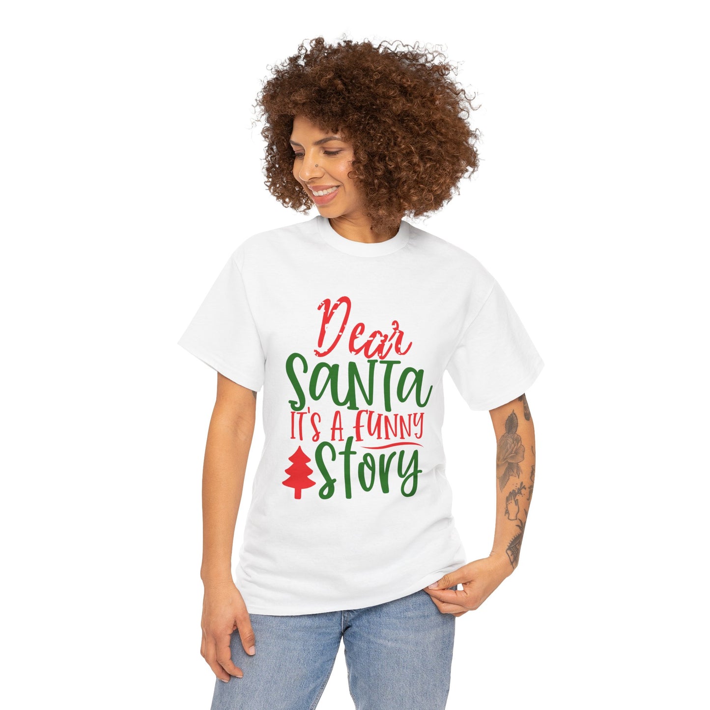 Dear Santa It’s a Long Story Christmas T-Shirt – Funny Holiday Tee (Unisex)