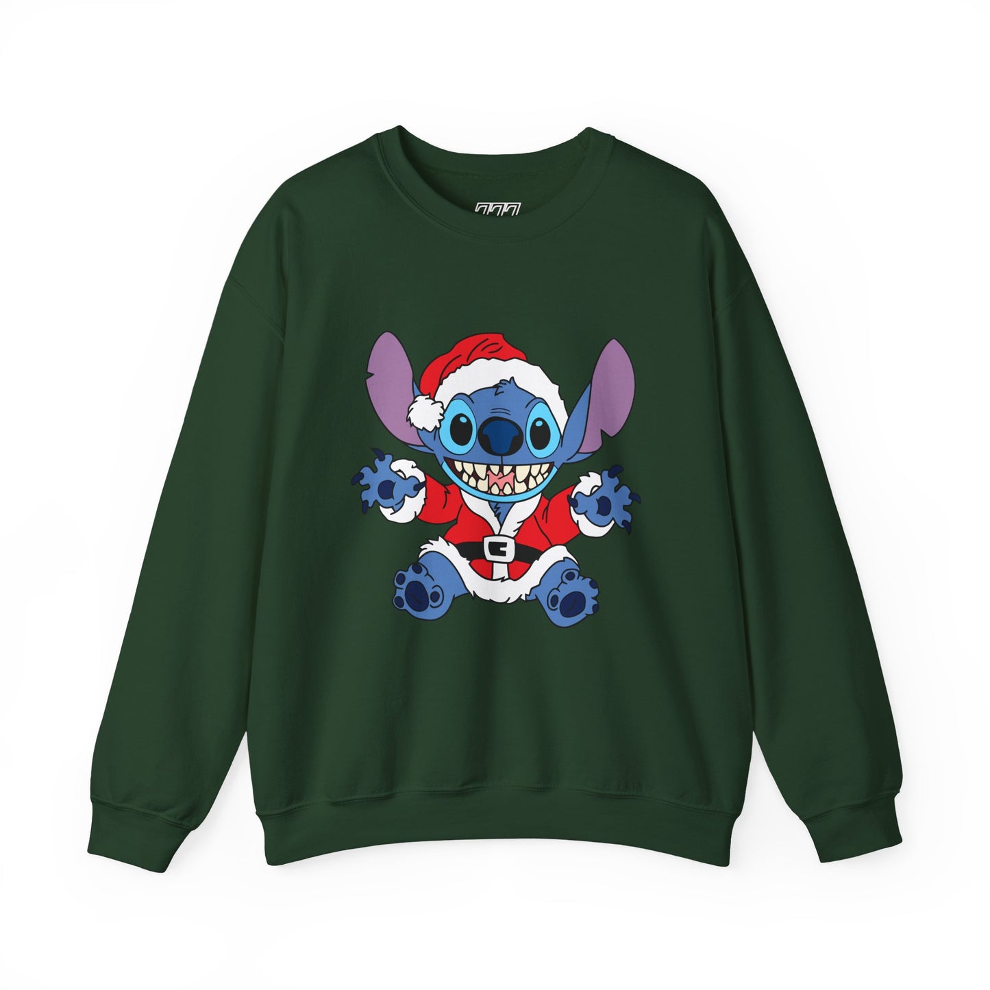 Alien Santa Christmas Crewneck – Cozy Blue Alien Holiday Sweatshirt (Unisex)